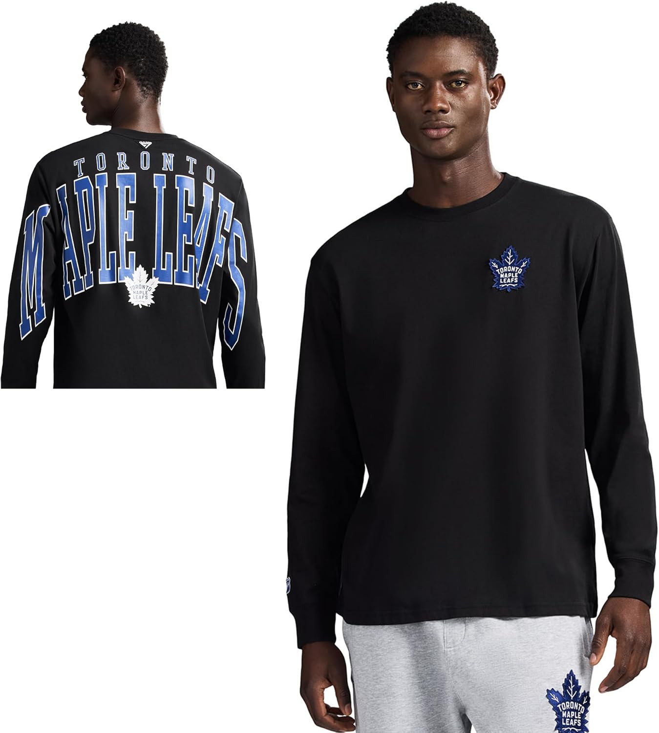Game 7 x NHL Men's Officially Licensed Long Sleeve Crew Neck Cotton Graphic T-Shirt
