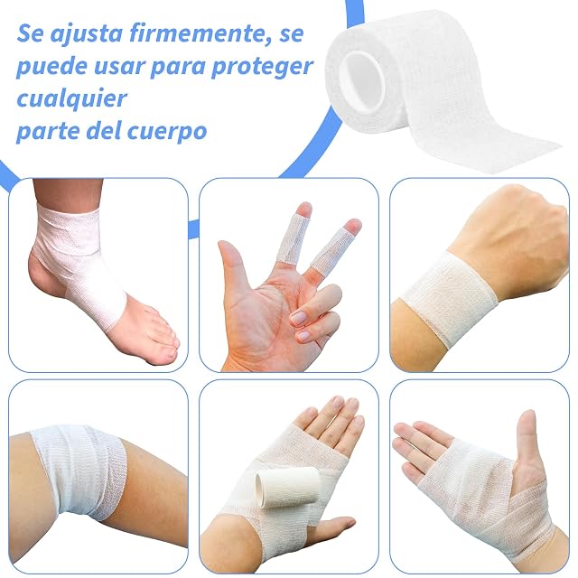 Foto 2 de 7 de 12 Rollos de Vendaje Autoadhesivo, Vendaje Elástico de 5 Cm X 4,5 M, Vendaje Autoadhesivo