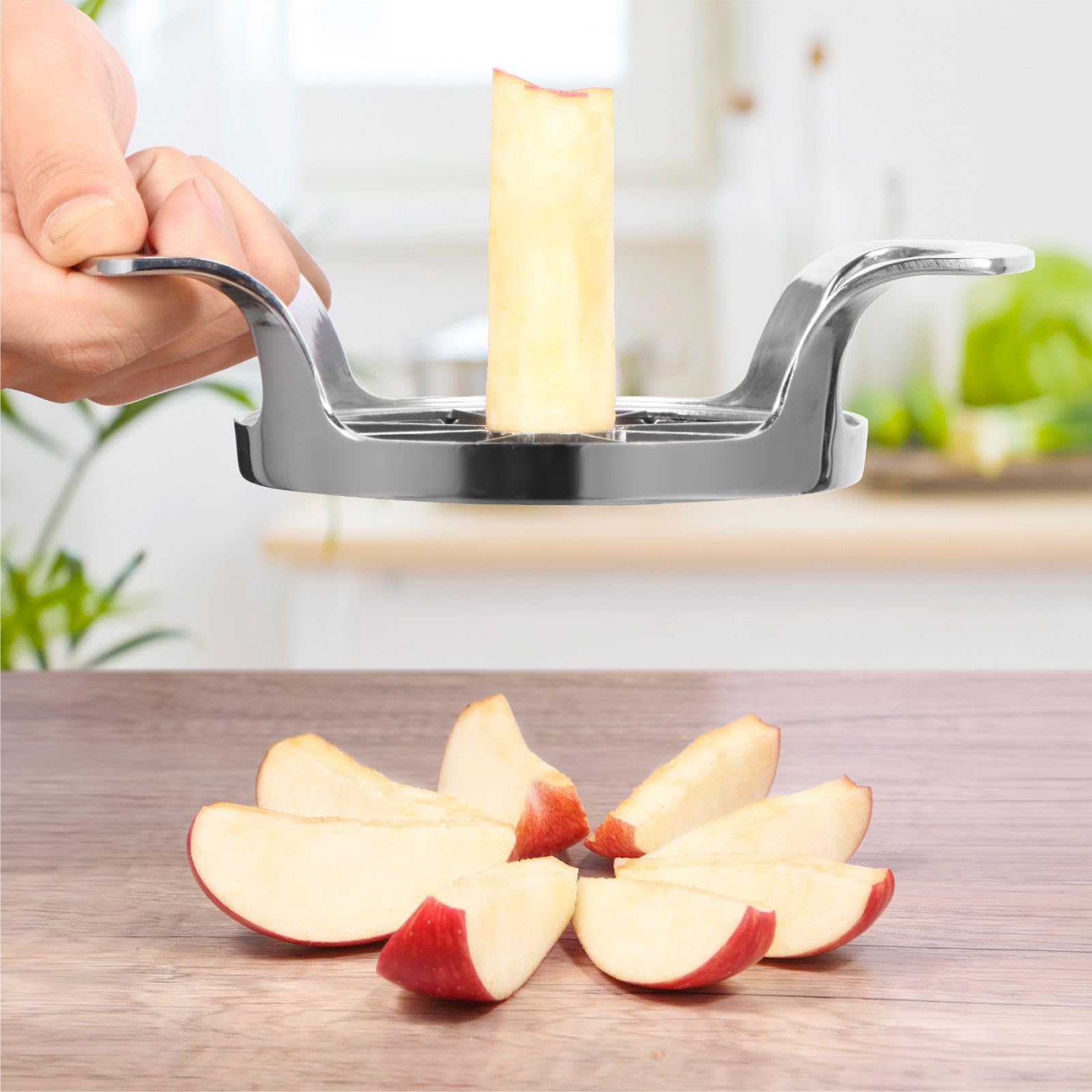 Apple Slicer & Corer, 8-Slice, Stainless Steel, Sharp & Sturdy, Silver Upgrade, 8 Blade - Image 2