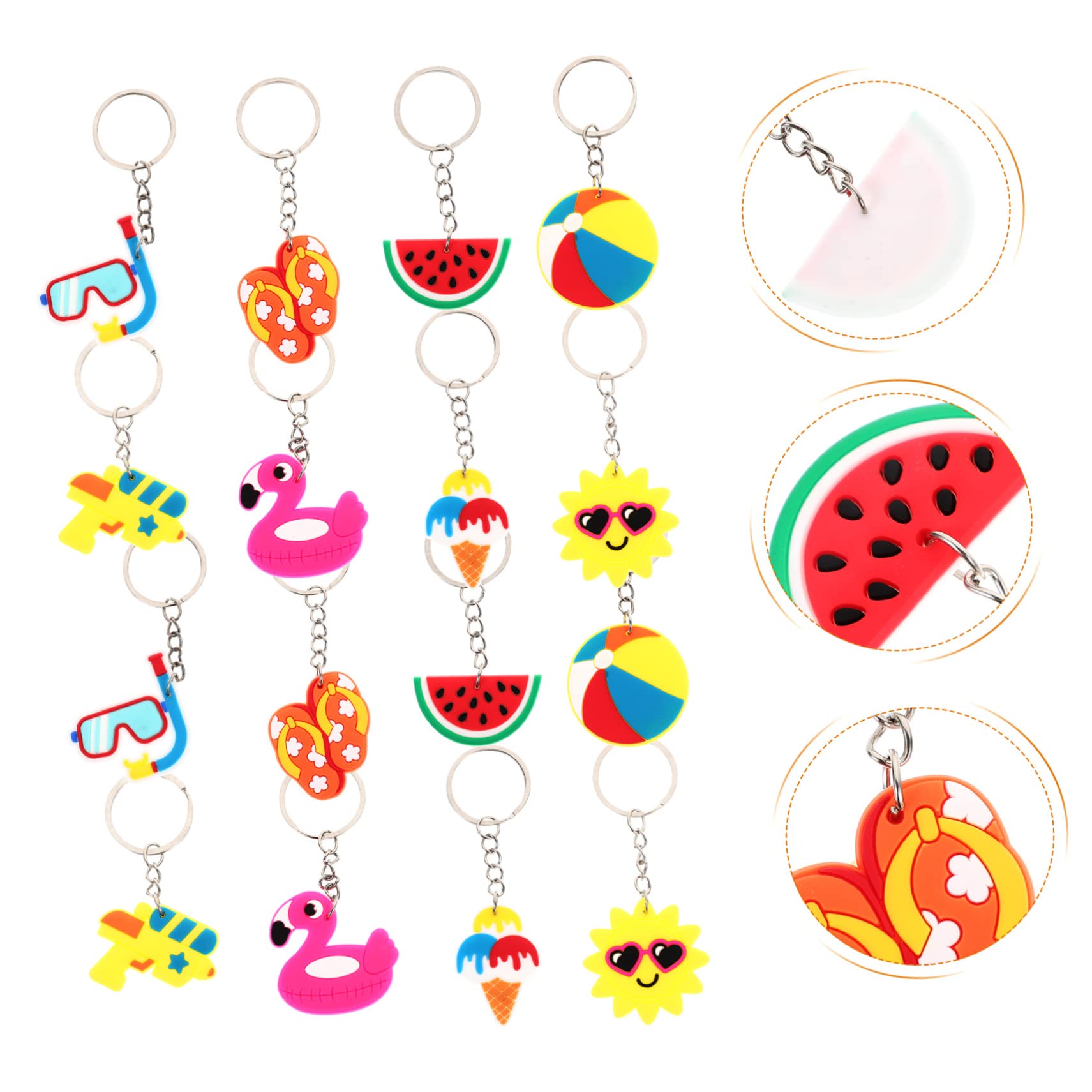 KOMBIUDA 64stücke Teiliges Hawaii Schlüsselanhänger Tropische Deko Für Sommerpartys Leichtes Und Perfekter Begleiter Für Taschen Und Schlüssel Für Luau Und Gartenfeiern