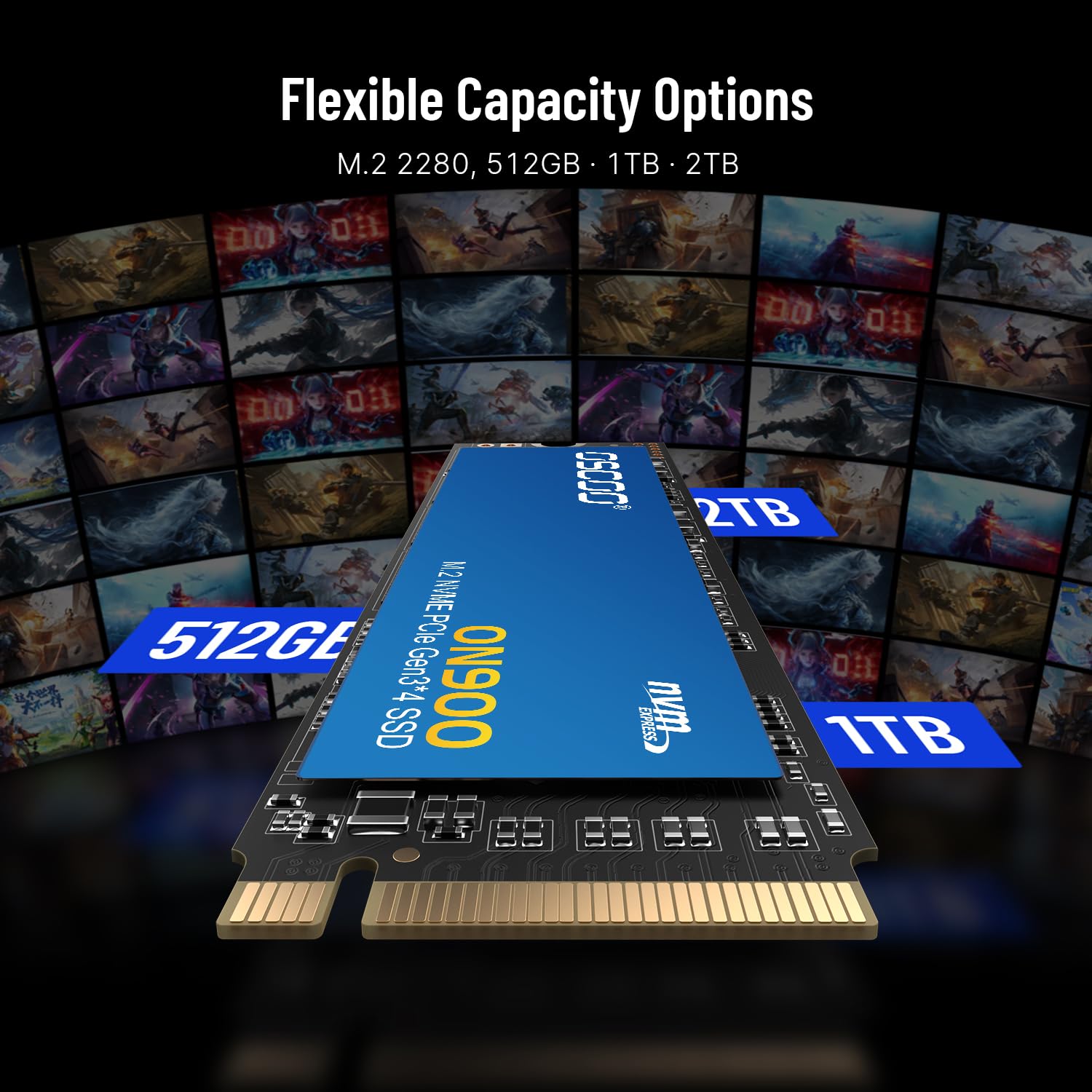 Amazon.com: OSCOO 1TB NVMe PCIe 3.0 x4 SSD, Up to 3,500MB/s Read