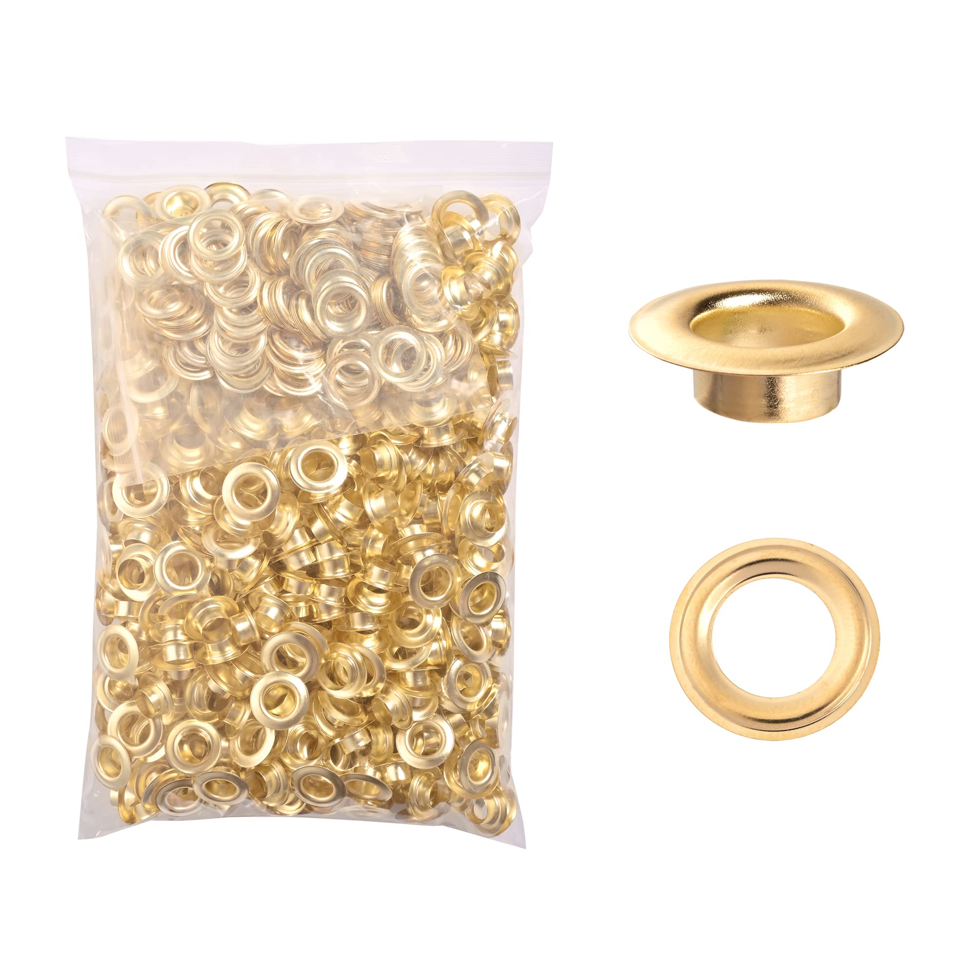 Gold Grommets 1000pcs - Durable Washers & Grommets Kit -24 Gold Grommets 1000pcs - Durable Washers & Grommets Kit -24