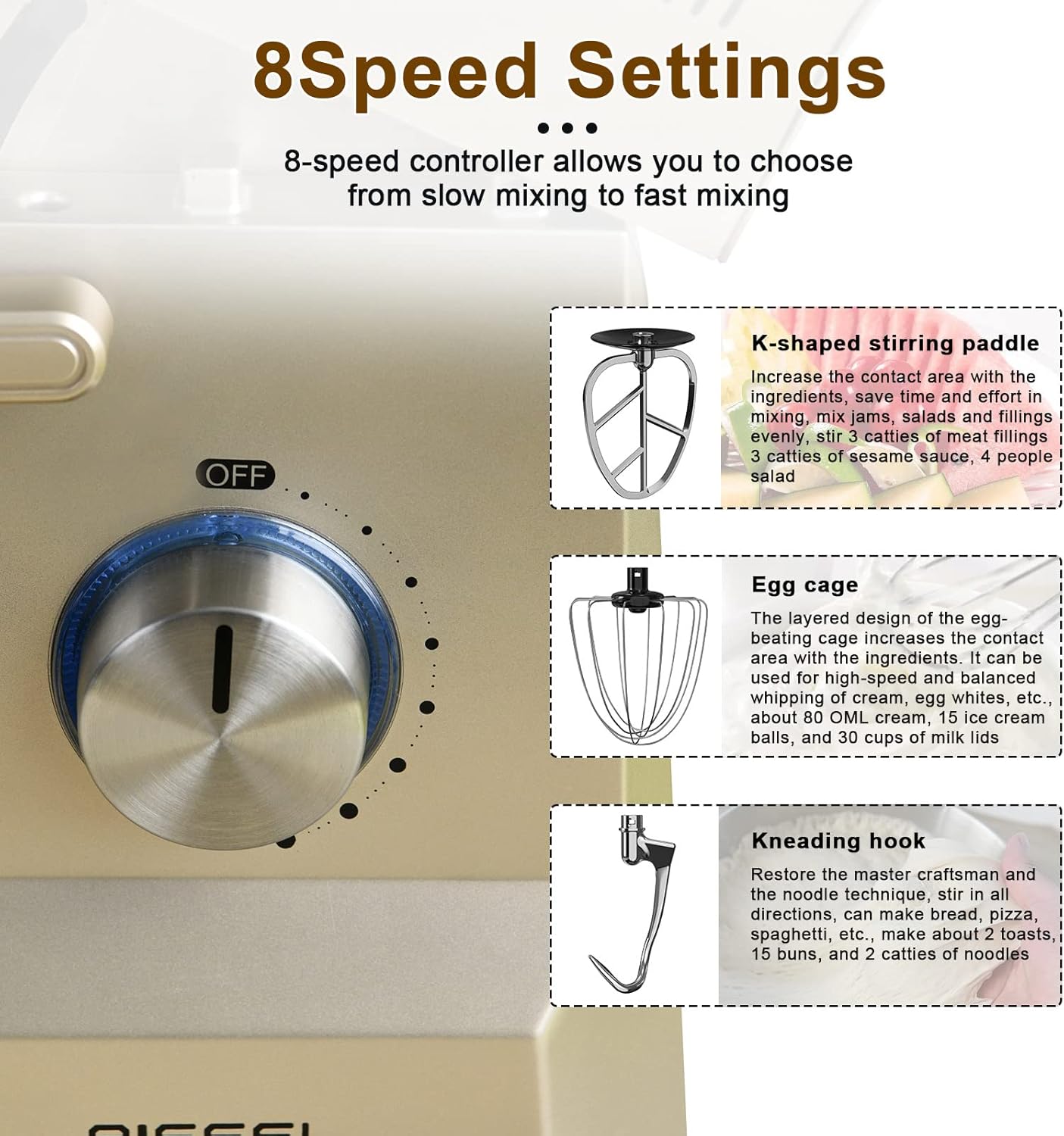 ❤ Crаzу Dеаlѕ Stand Mixer, 9 Qt. 800W Electric Kitchen Mixer with Dishwasher-Safe Dough Hooks, Flat Beaters, Balloon whisk & Safety cover Attachments for Most Home Cooks TOP оƒƒERS Stand Mixer, 9 Qt. 800W Electric Kitchen Mixer with Dishwasher-Safe Dough Hooks, Flat Beaters, Balloon whisk & Safety cover Attachments for Most Home Cooks