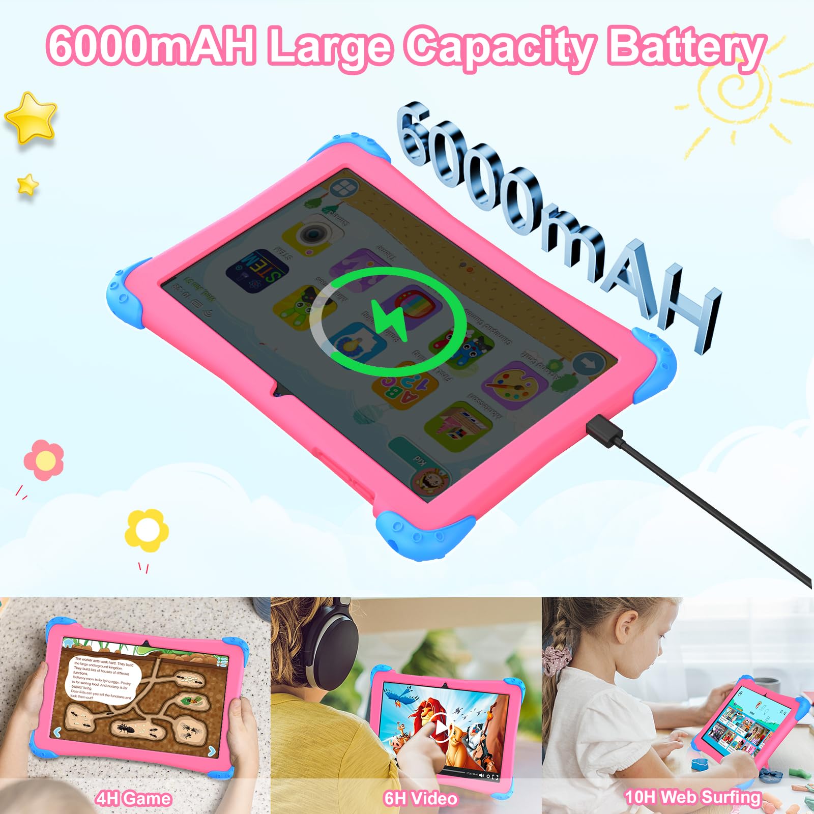 Amazon.co.jp: Fivahiva キッズタブレット 10インチ Android 14 ケース