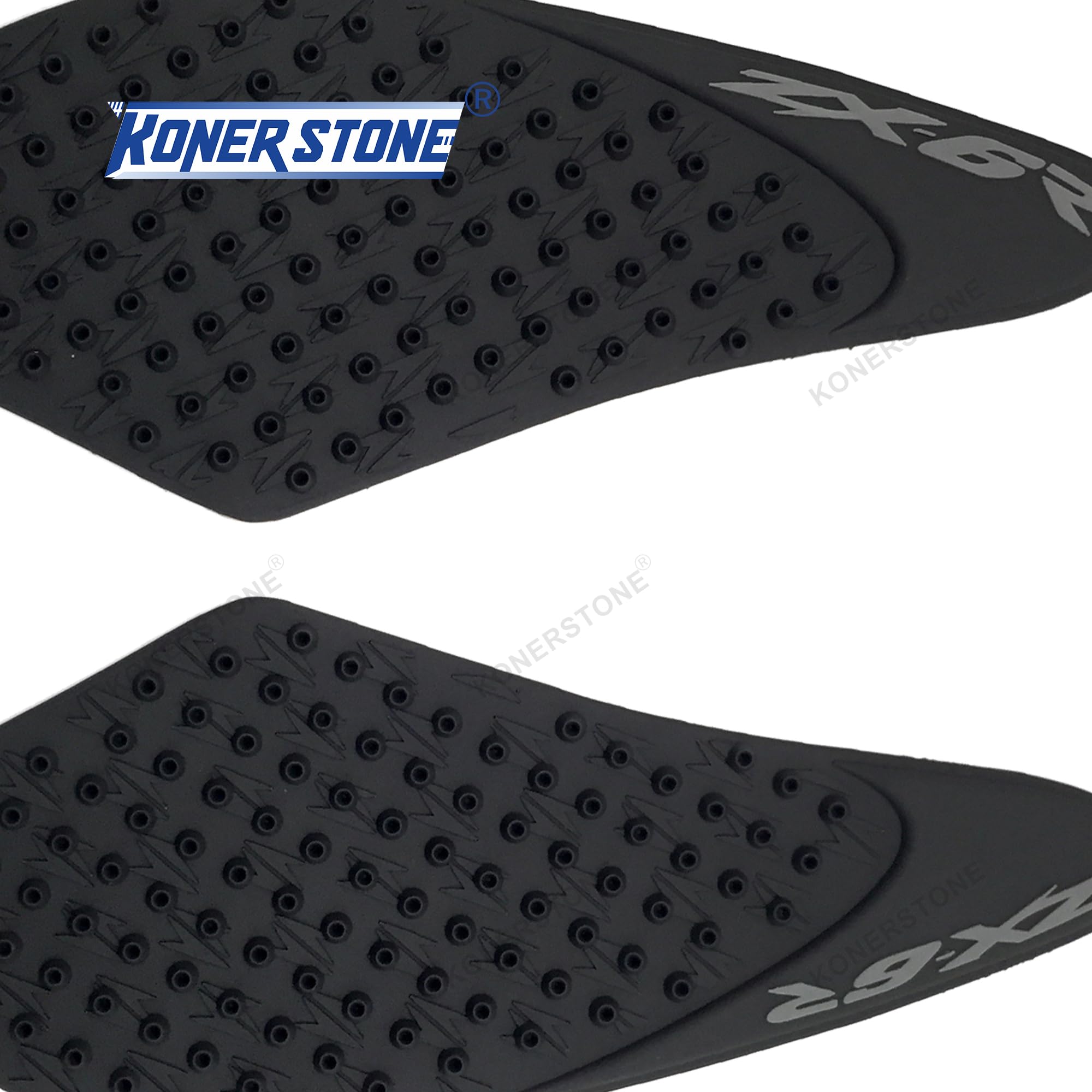 Anti-Rutsch-Gas-Kraftstofftank Pads Protector für Kawa.saki Ninja ZX6R ZX-6R 2007 2008 Aufkleber Kniegriffe Traktion Seitenpads Motorradzubehör Schwarz 07 08
