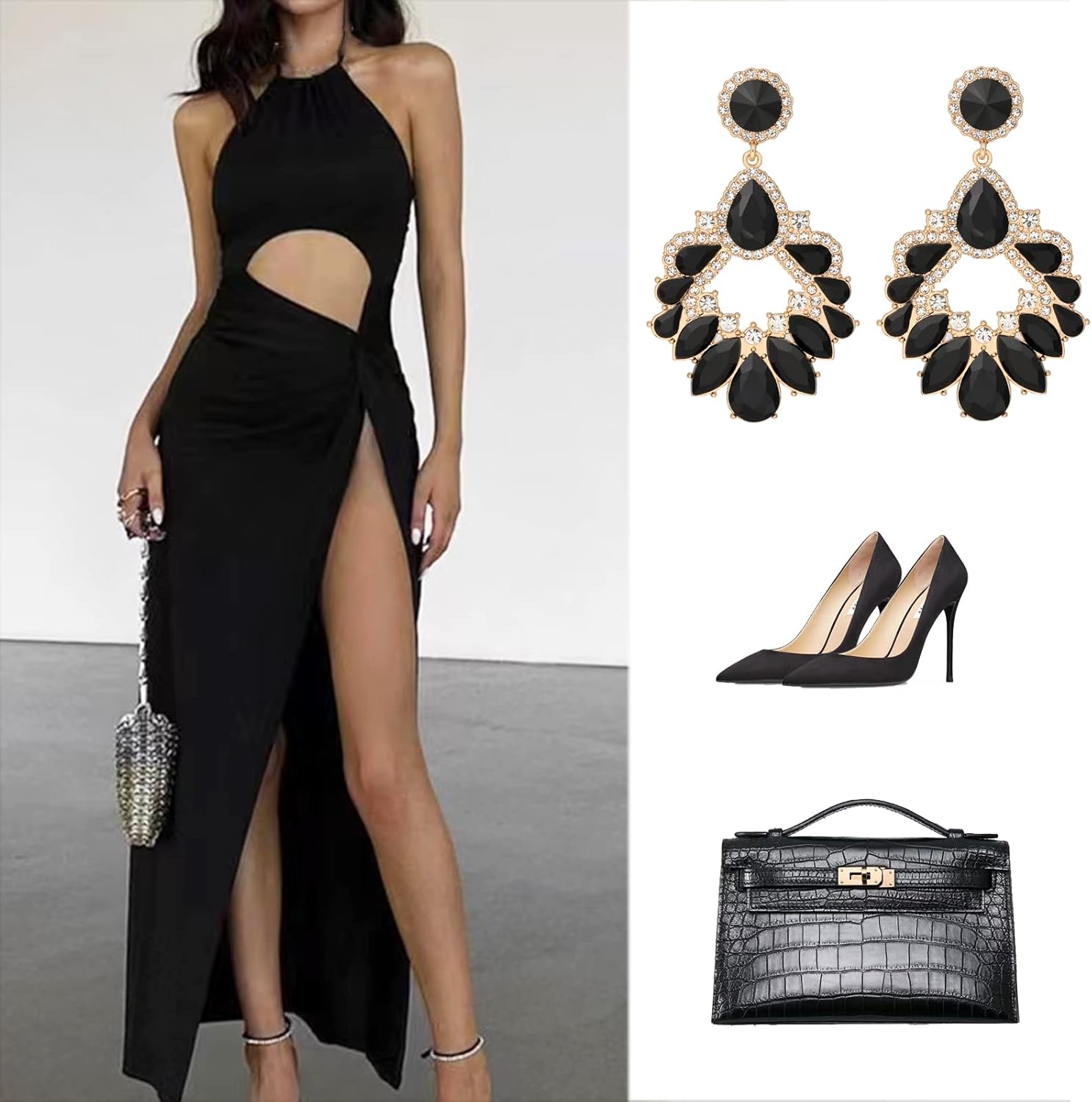 Fashion Rhinestone Statement Drop Dangle Earrings Large Colorful Crystal Chandelier Earrings for Women Bridal Wedding Party Prom - Image 4