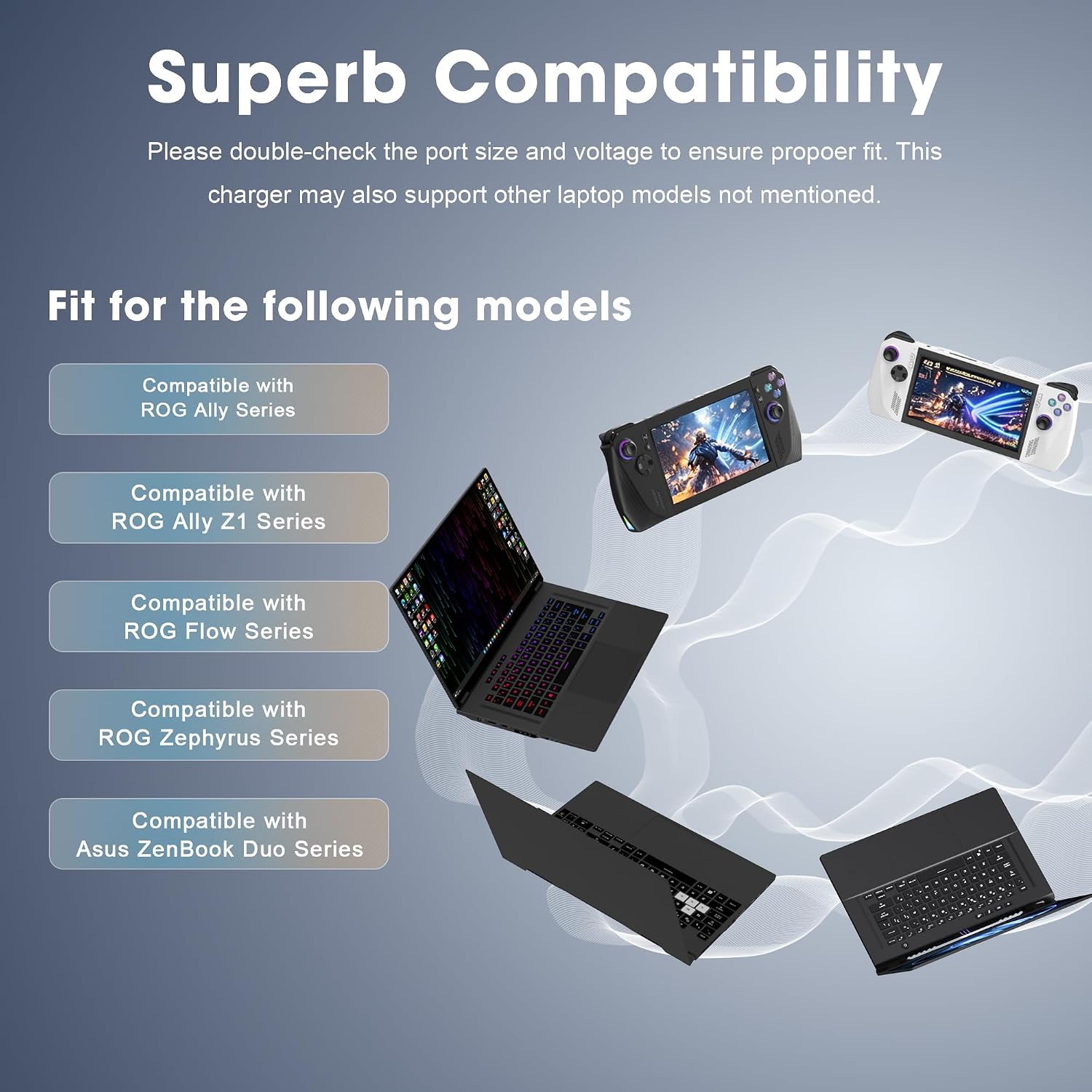 100W 65W USB C Laptop Charger Compatible with Asus image 4