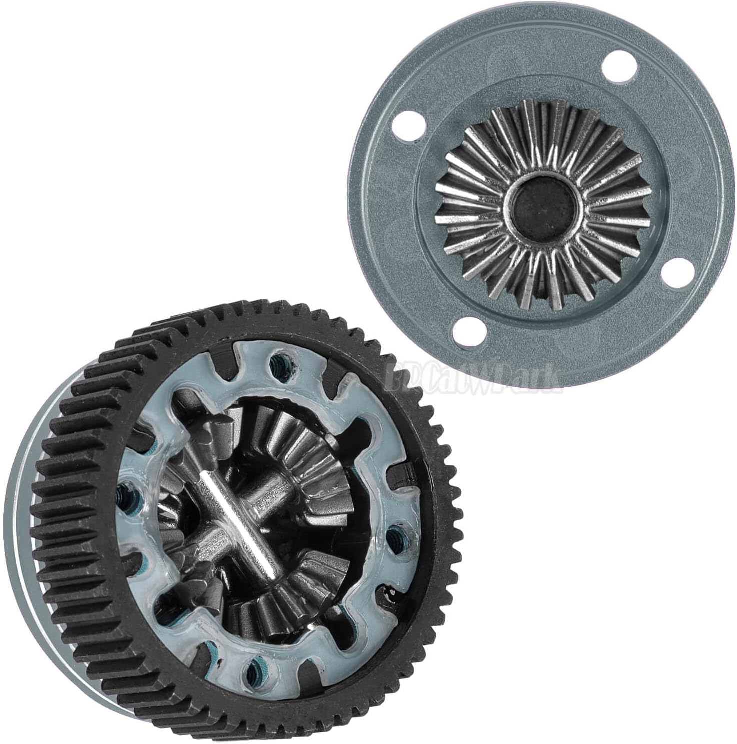 Complete Differential Assembly Upgrades Part for 1/10 Drag Slash C10 F0rd Mustang,(is Ready-toinstall in Any Magnum 272R Transmission) RC Steel Complete Diff Gear,Replace #9480,Titanium