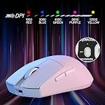 Redragon M916 STD 3-Mode Wireless Gaming Mouse, 49G Ultra-Light 24K DPI Mice w/Ergonomic Natural Grip Build, Full Programmable Buttons, Software Supports DIY Keybinds & DPI