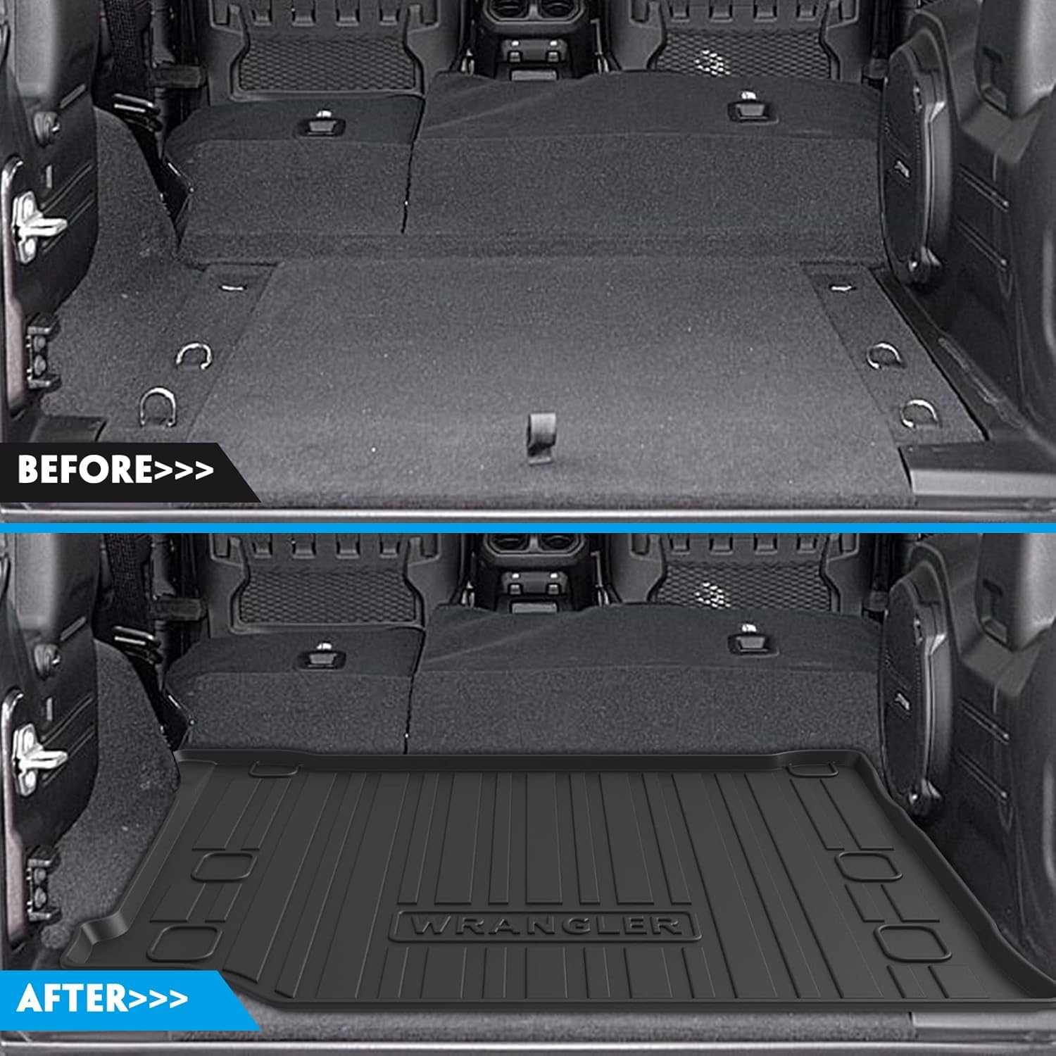 Buy Cargo Liner Floor Mat for Jeep Wrangler 4XE 2021, NOVSIGHT TPE