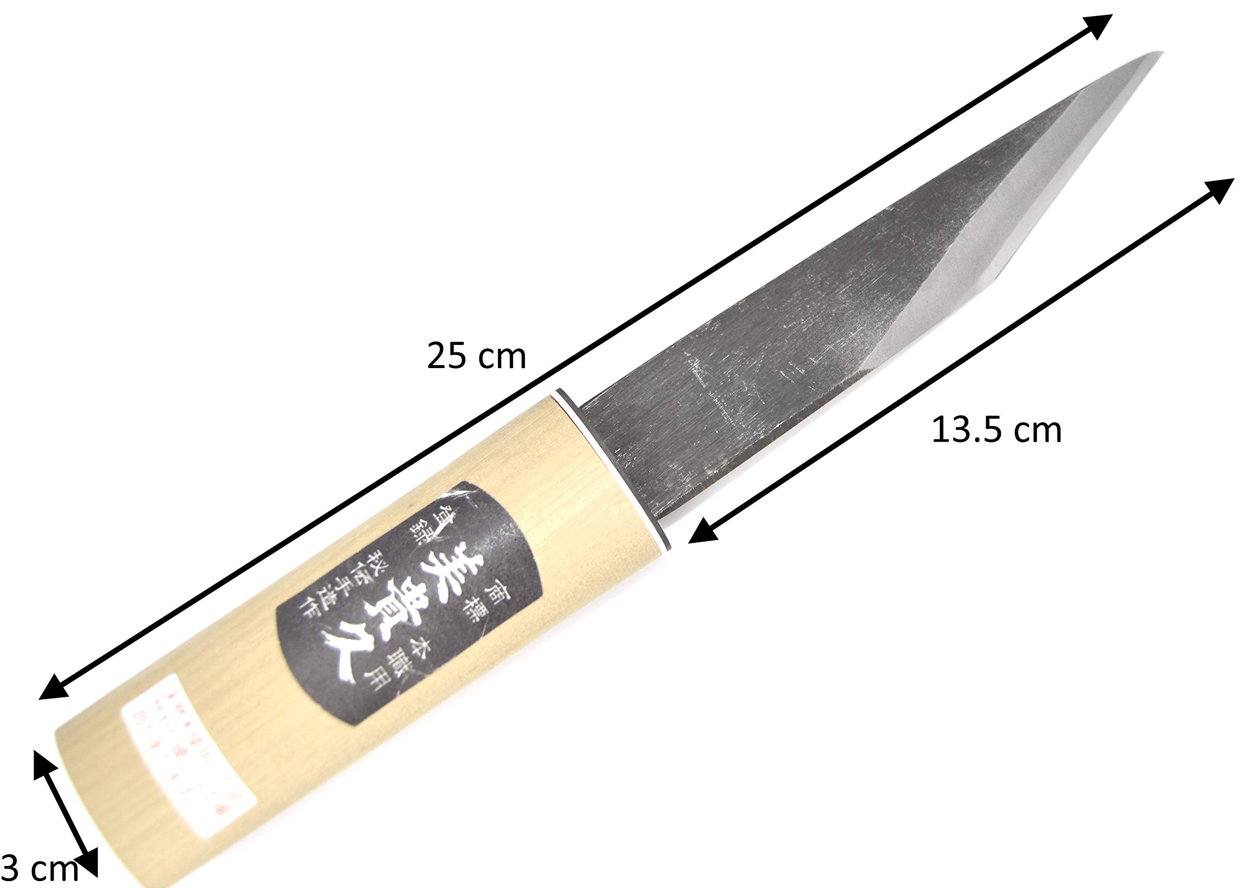 Cuchillo artesanal Kiridashi Katana hoja carbono Carpintería Ebanistería madera forjada a mano en Japón (135 mm) (2 colores de cuchillas)