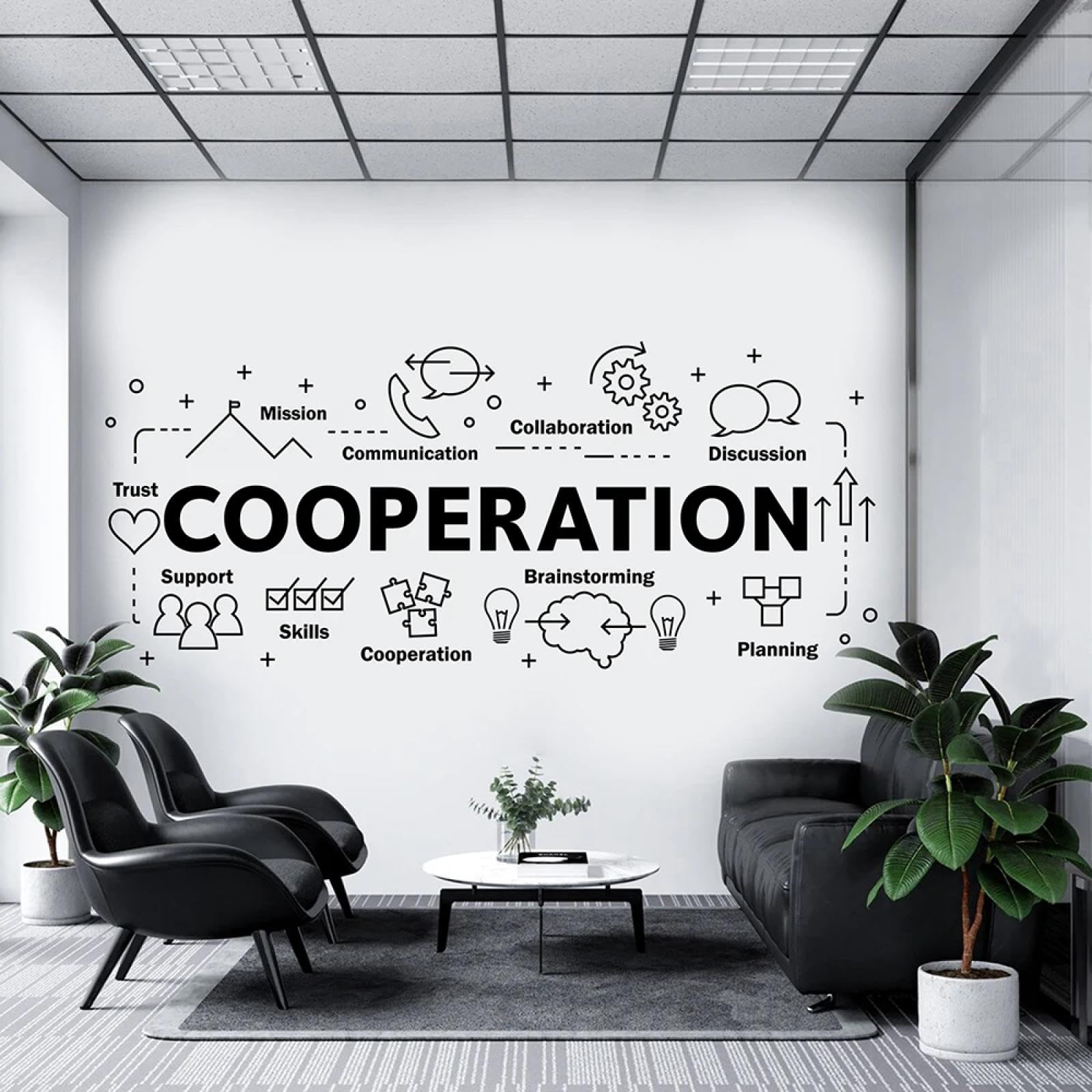 WEIMEIJIE Collaborative Teamwork, collaborative Office Decals, Success, Inspirational Quotes, Trust, Skills, Office Decoration