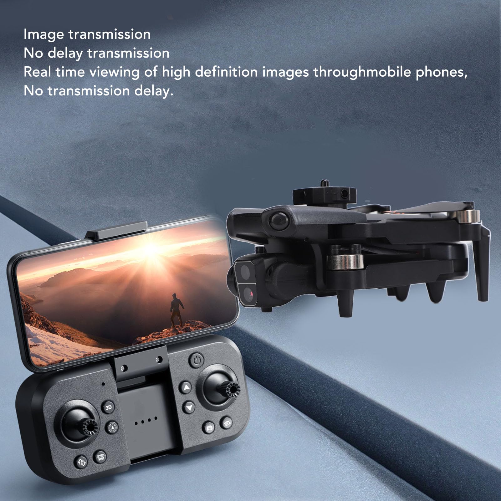 Dron Plegable, Cámara Dual 8K, Control 6 Canales con Giroscopio, Evitación Obstáculos Motor sin Escobillas, Dron para Adultos Niños Familia, Diversión al Aire Actividades Exteriores