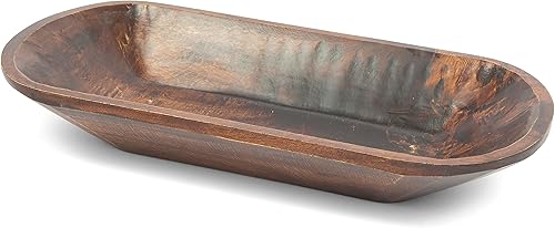 Tazón de masa para decoración - Tazón de masa de madera - Cuencos de madera para decoración - Tazón de madera decorativo - Cuencos grandes de madera