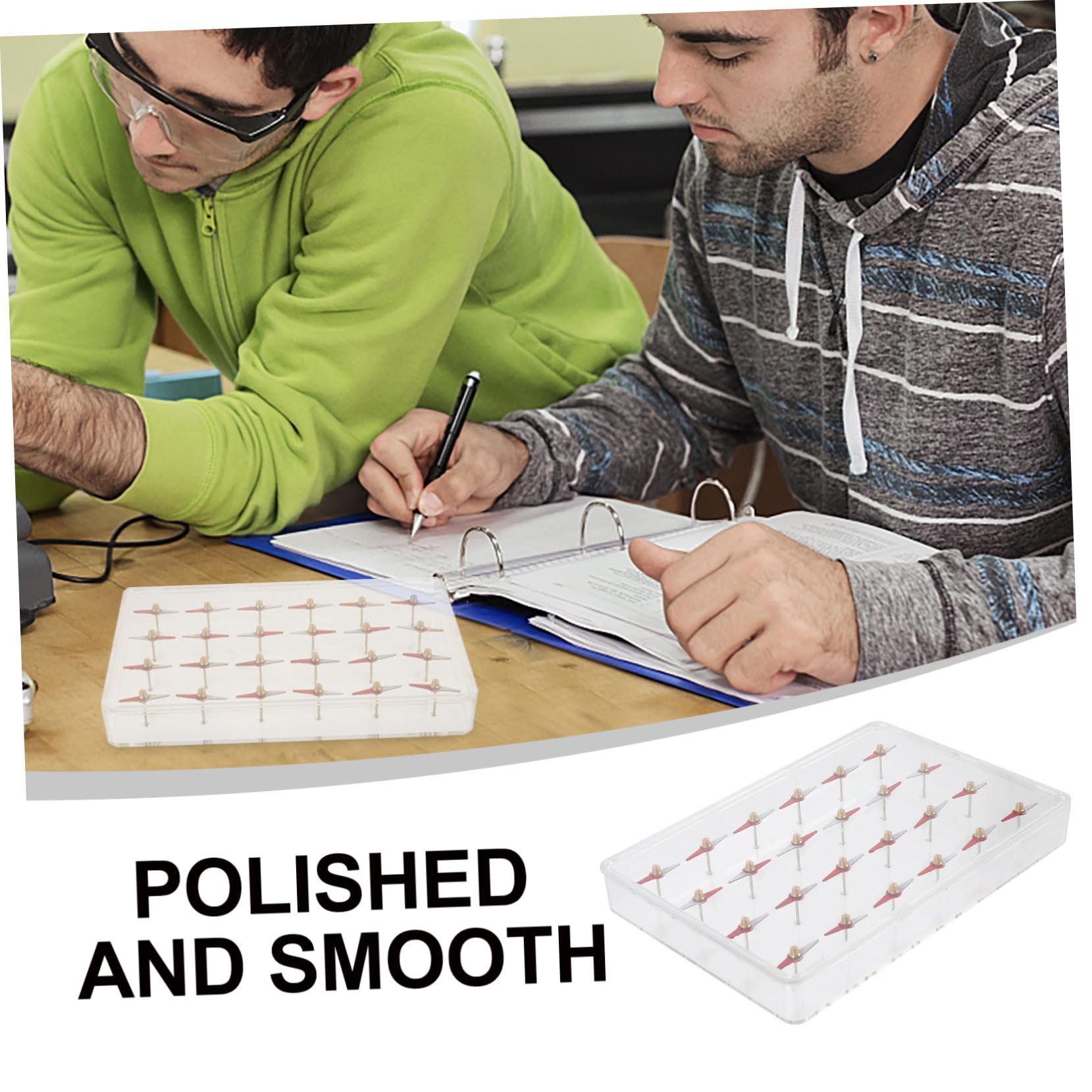 Kit Pédagogique de Modèle Magnétique pour Cours de Science 24 Aiguilles Magnétiques en Plastique pour Élèves, pour Projets DIY et Démonstrations