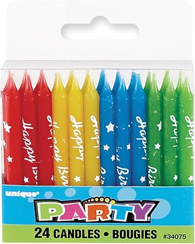 unique party 24 Birthday Script Candles