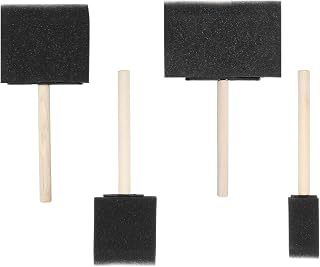4 Pcs Foam Paint Brush, 4 Size Sponge Paint Brushes with Wood Handle, Lightweight Sponge Brush for Painting, Staining, Crafting (1/2/3/4 inch)