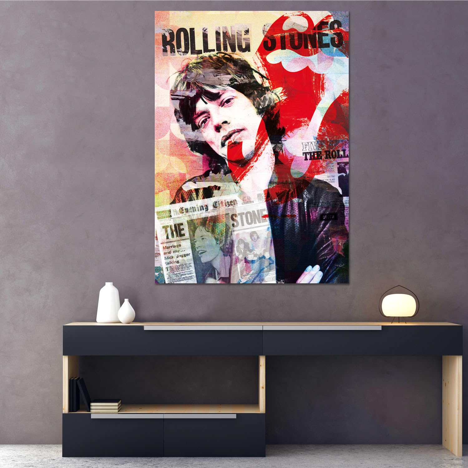 Giallobus - Gemälde - 19 - Tribute Mick Jagger - Acrylglas - 100x140 - Bereit zum Aufhängen - Moderne Gemälde für zu Hause Giallobus - Gemälde - 19 - Tribute Mick Jagger - Acrylglas - 100x140 - Bereit zum Aufhängen - Moderne Gemälde für zu Hause
