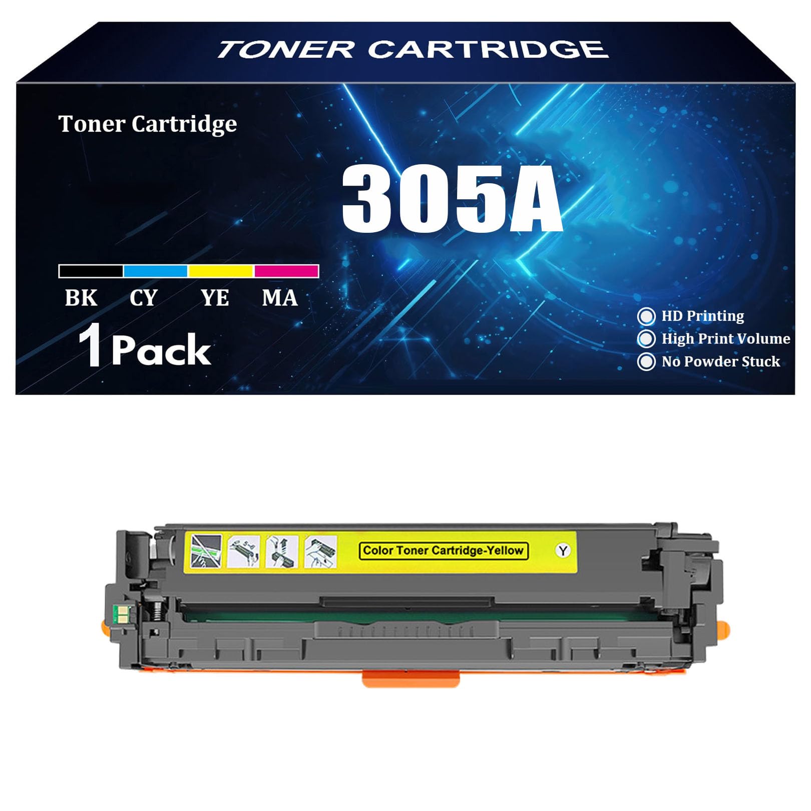 Toner HP 305A CF410A avec puce résout les erreurs de détection sur imprimante LaserJet M451nw