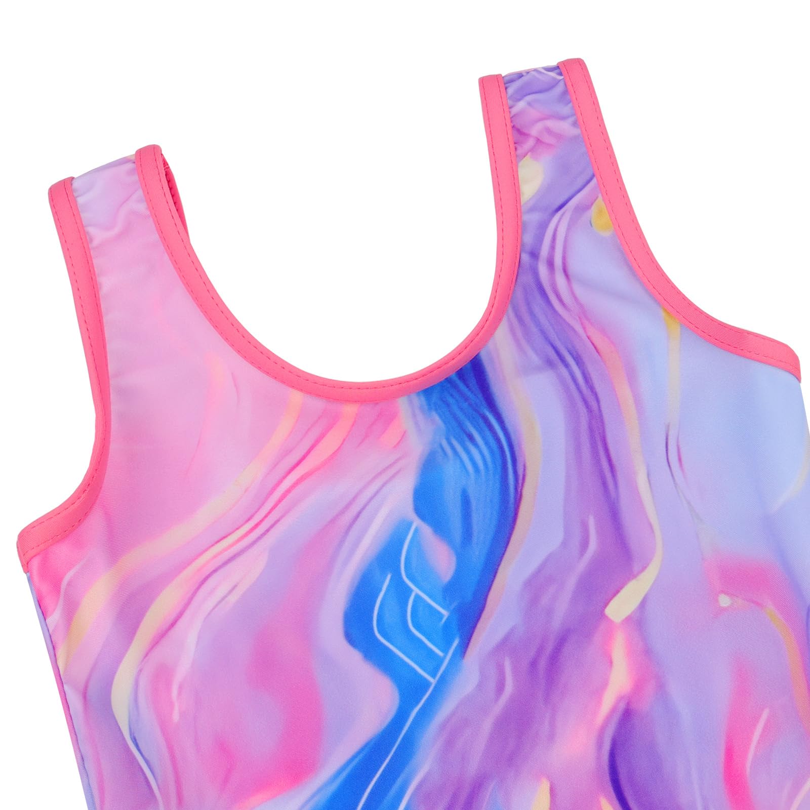 Costume da Bagno Ragazza, neonata di Un Pezzo del Costume di Nuoto a Increspatura Strisce