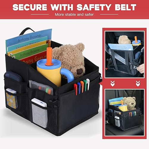 Miniatura 7 de Organizador de automóvil, organizador de almacenamiento de automóvil con divisor desmontable, organizador de asiento de automóvil para niños con