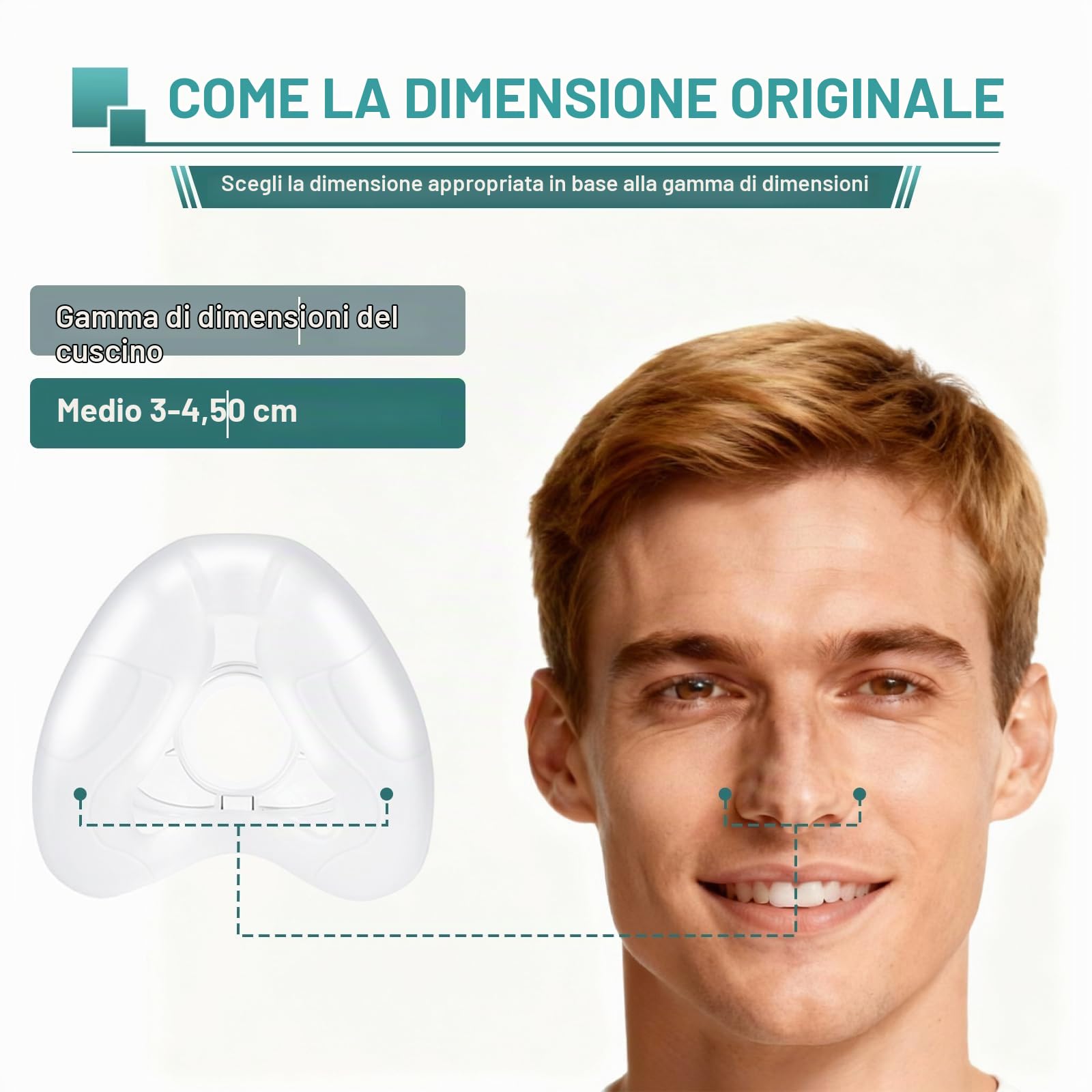 Confezione da 2 cuscini di ricambio (M) per Airfit N20, tenuta affidabile e vestibilità più morbida,ricambi durevoli e di grande valore (M)
