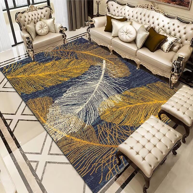 Tapis doux grandes plumes 140X200cm idéal contre les sols froids en chambre enfant