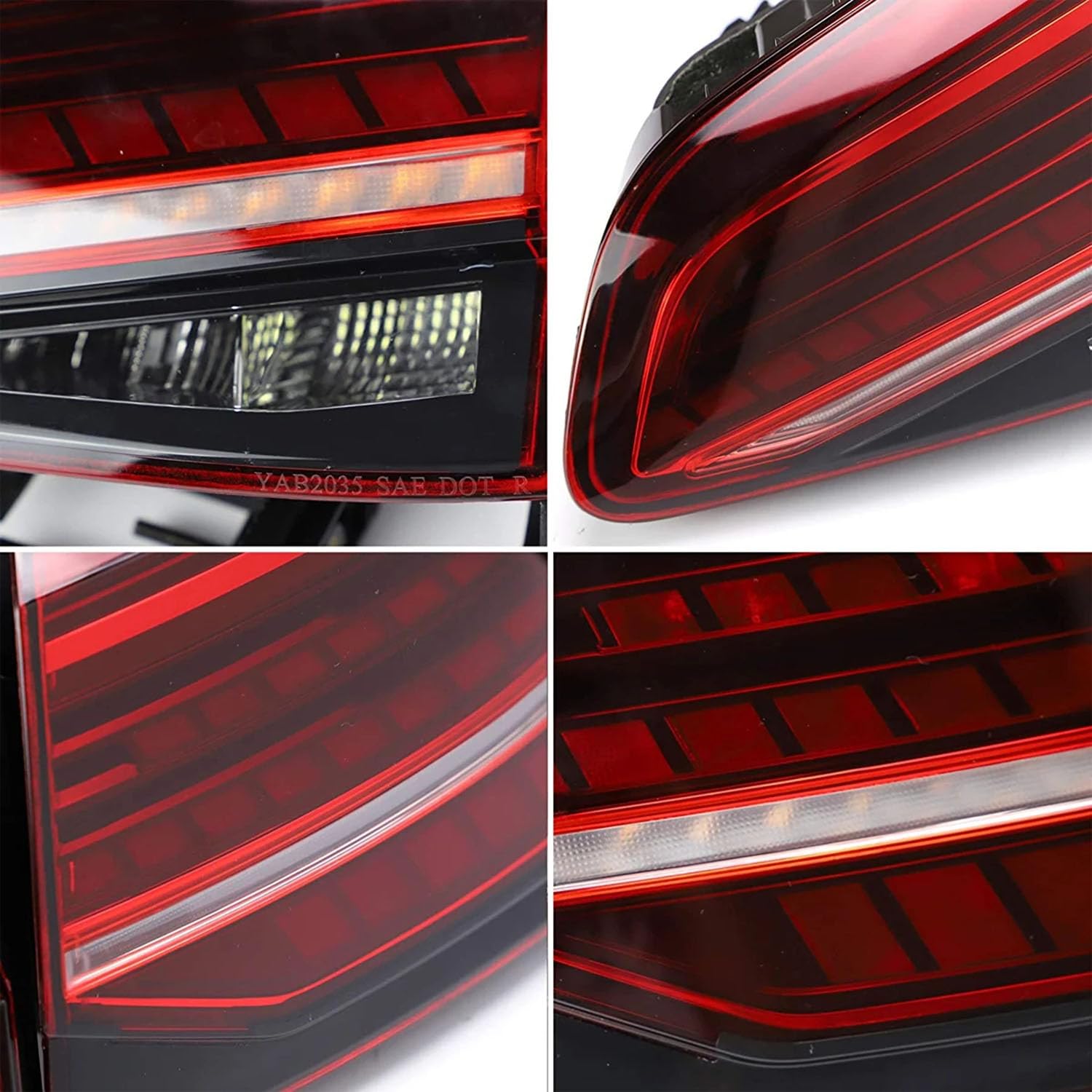 Fanale Posteriore Rosso per VW Golf MK7 Golf 7 5 TSI TDI 2013-2019, Fanale Posteriore Freno Luci Stop Lampada Parcheggio, Impermeabile e Antiurto
