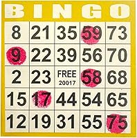 Vista 5 de Tarjetas de papel para juego de bingo – 500 hojas (100 libros de 5 colores) – Tarjetas desechables de 4"x4" – Ideal para personas mayores, noche