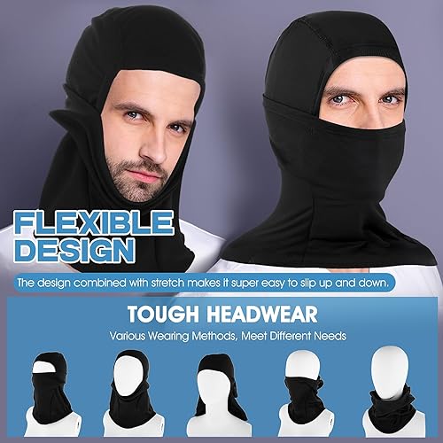 Miniatura 3 de Pasamontañas para clima frío, máscara de esquí para hombres, polaina de cuello resistente al viento, calentador de cuello de invierno, bufanda para