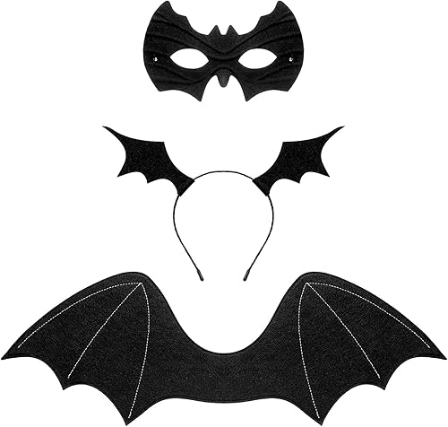 Accesorio de disfraz de murciélago de Halloween, diadema y máscara de ojos para fiesta de Halloween, cosplay, baile de disfraces, carnaval