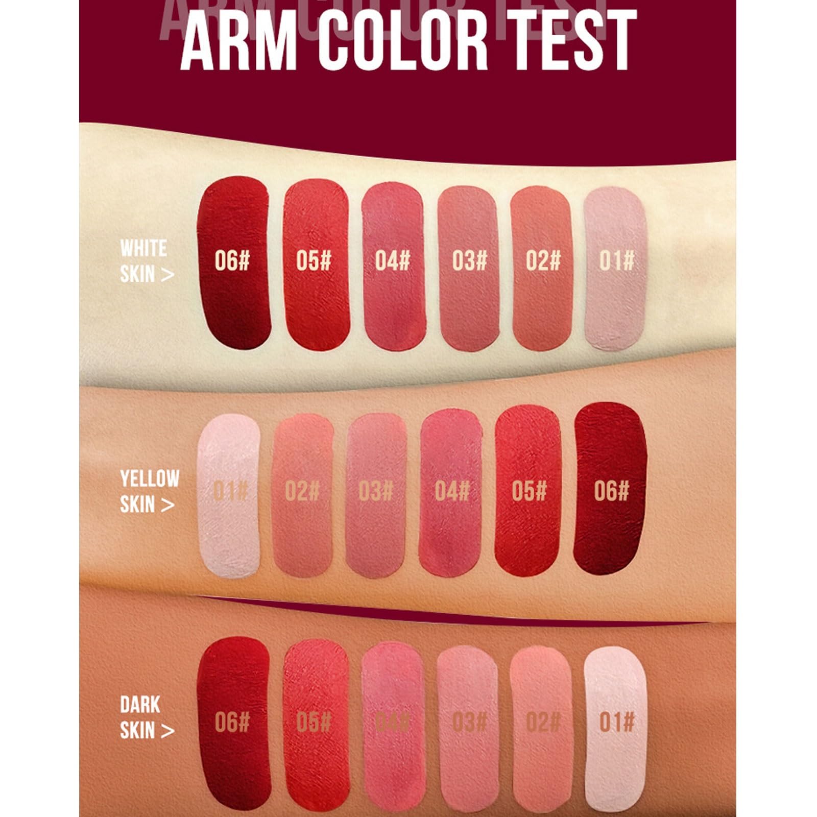 Juego de maquillaje de lápiz labial líquido mate, 3 piezas de larga duración, a prueba de manchas, alta pigmentación, aterciopelado, nude, rojo, tinte de labios, juegos de regalo para niñas y 5