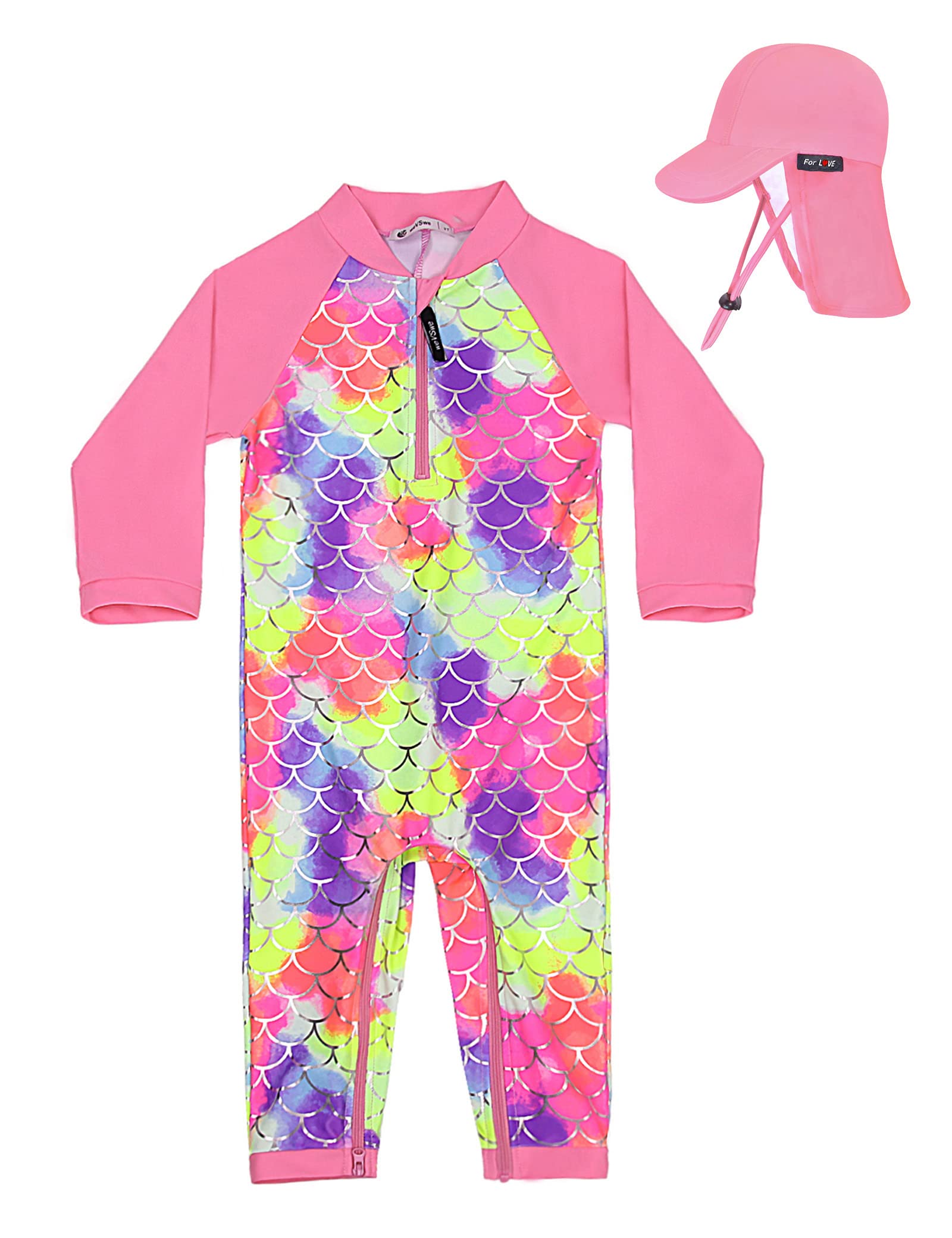 weVSwe Baby Toddler Boy Swimsuit Long Sleeve Baby Swimwear UPF 50+ Sun Protection Rash Guard Swimming Costume with Crotch Zipper 0-3 Years — view 21