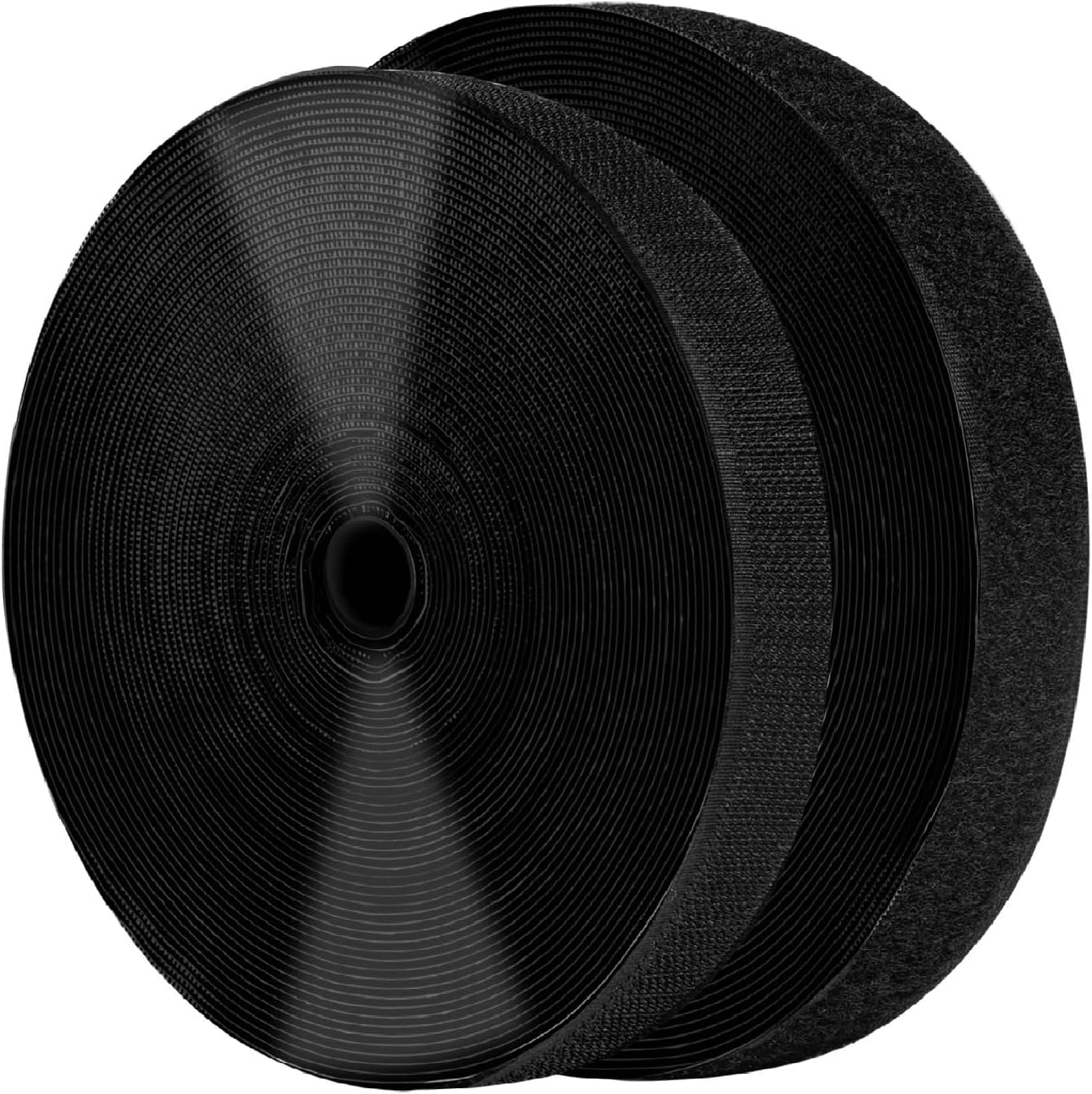 - 1 Inch x 82 Feet Black Self Adhesive Hook and Loop Tape Sticky Back Roll, Nylon Heavy Duty Strips with Adhesive, Multi-Function Hook Loop Tape for Crafting & Wall Hanging - Black
