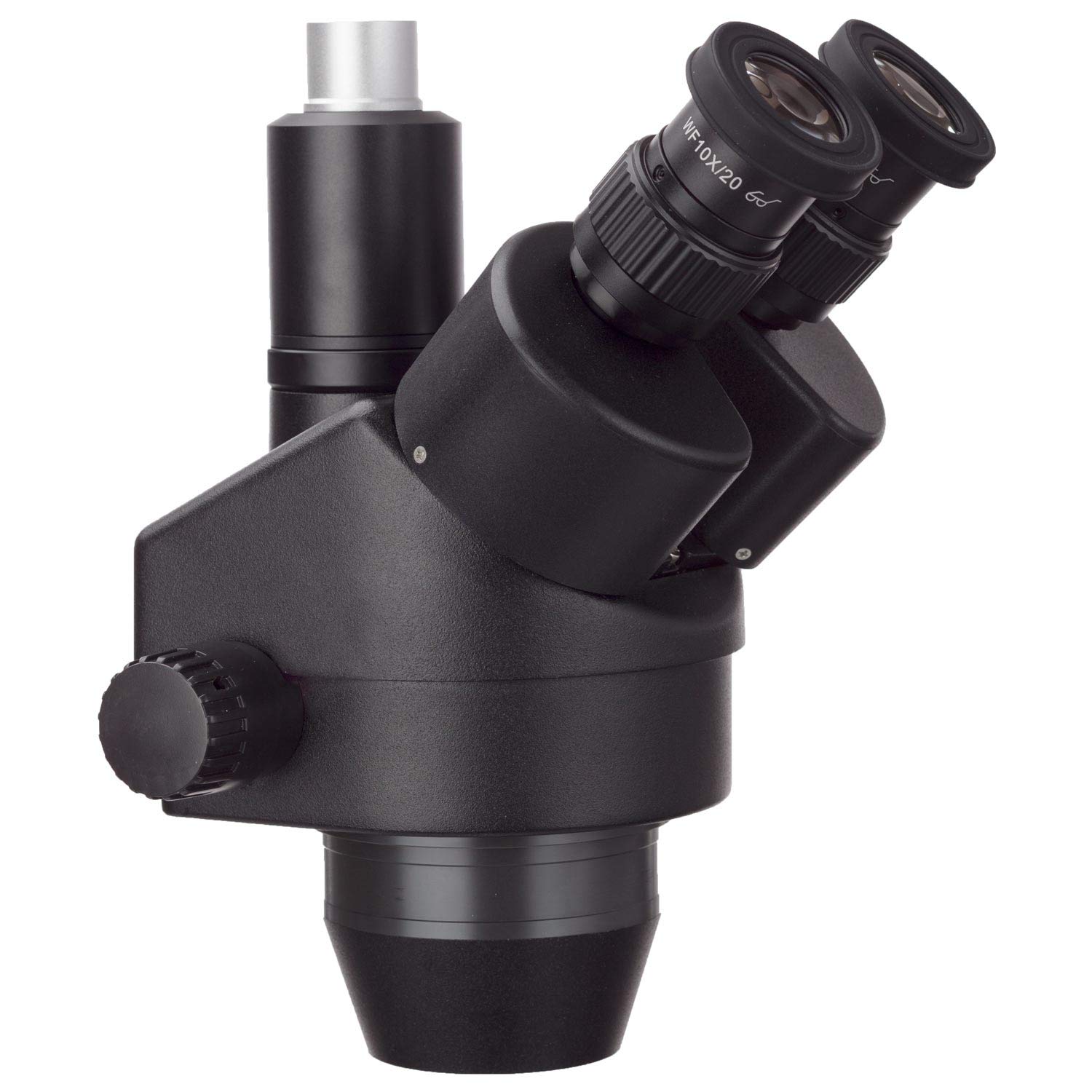AmScope 7X-45X - Microscopio estéreo trinocular con zoom, cabeza simulfocal, color negro