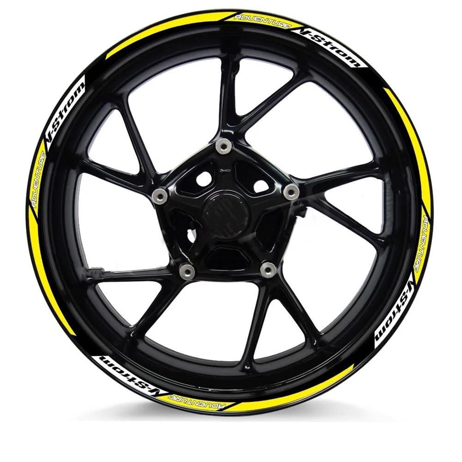 Reflective Motorcycle Wheel Sticker Motocross Rim Decals Accessories for V-Strom 250 SX Vstrom 1000 1050 XT DL 650 Decorative(Color5)