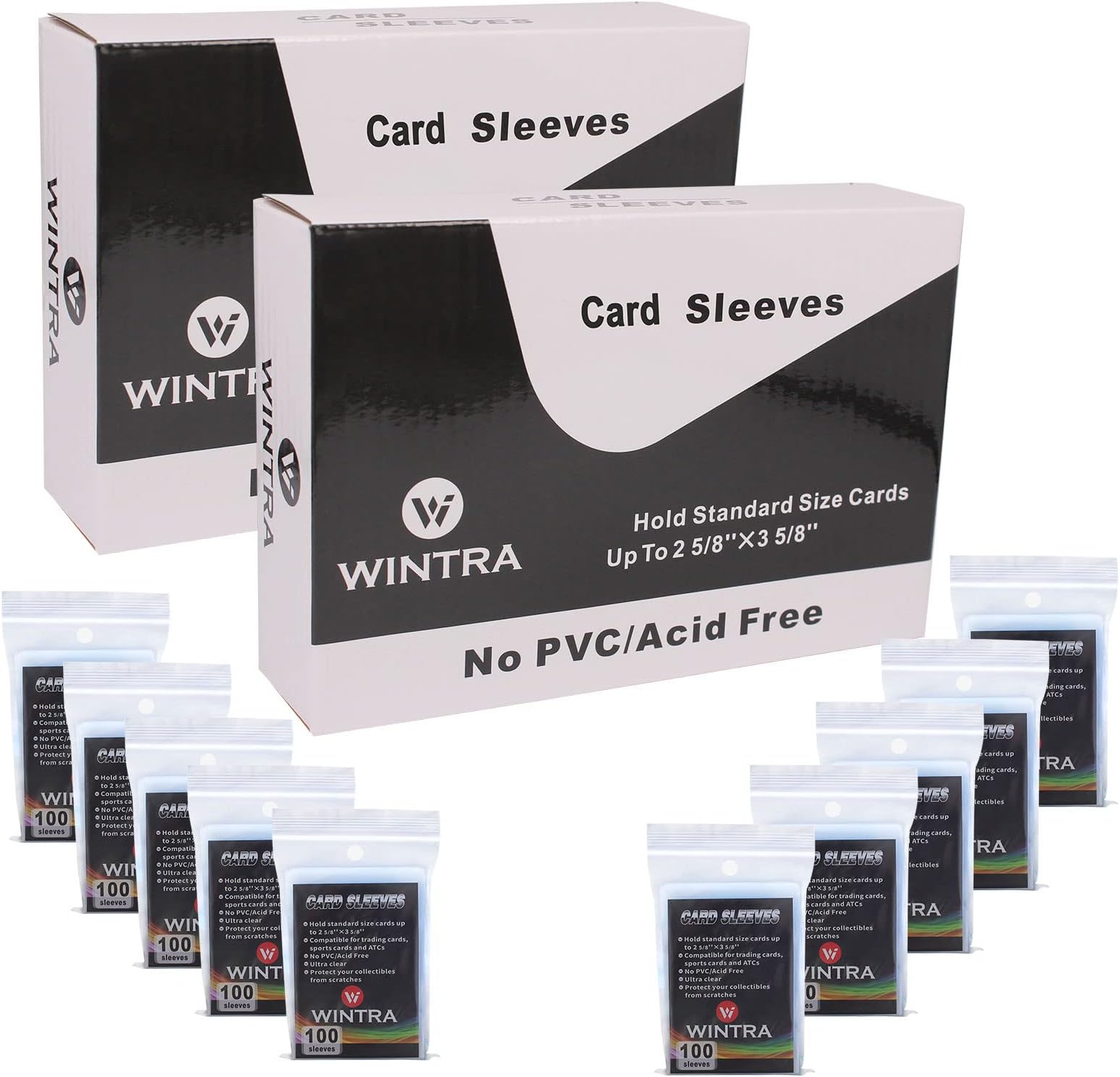 DeElf 1000 Bulk Clear Card Sleeves for Playing Card