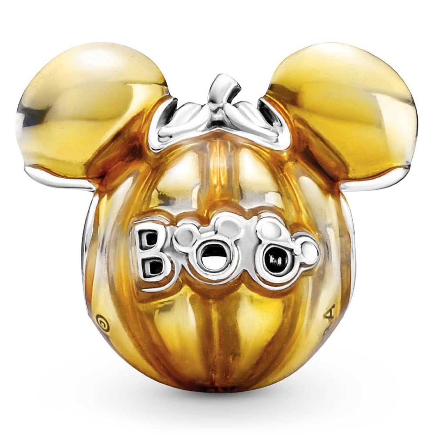 PANDORA Disney Micky Maus Kürbis Charm aus Sterling Silber, Kompatibel mit PANDORA Moments Armbänder, Höhe: 13mm, 799599C01