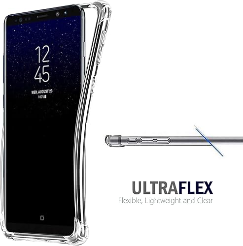 Miniatura 3 de CasesOnDeck - Funda compatible con Samsung Galaxy Note 8, funda delgada y transparente de poliuretano termoplástico flexible con protección en las