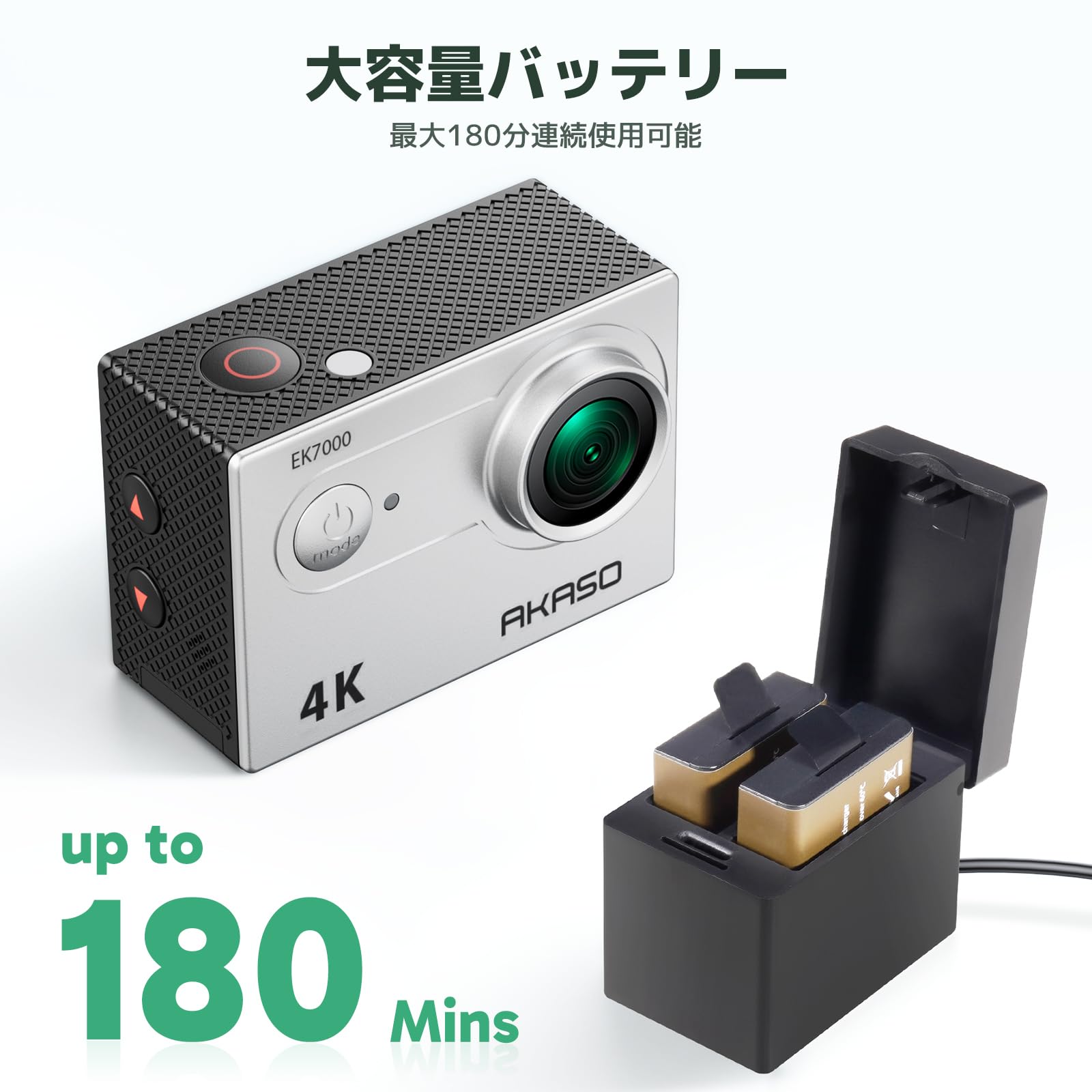 【新品未開封】AKASO EK7000 4Kアクションカメラ 楽天市場】AKASO EK7000 4Kアクションカメラ 防水40m対応｜手ぶれ補正+