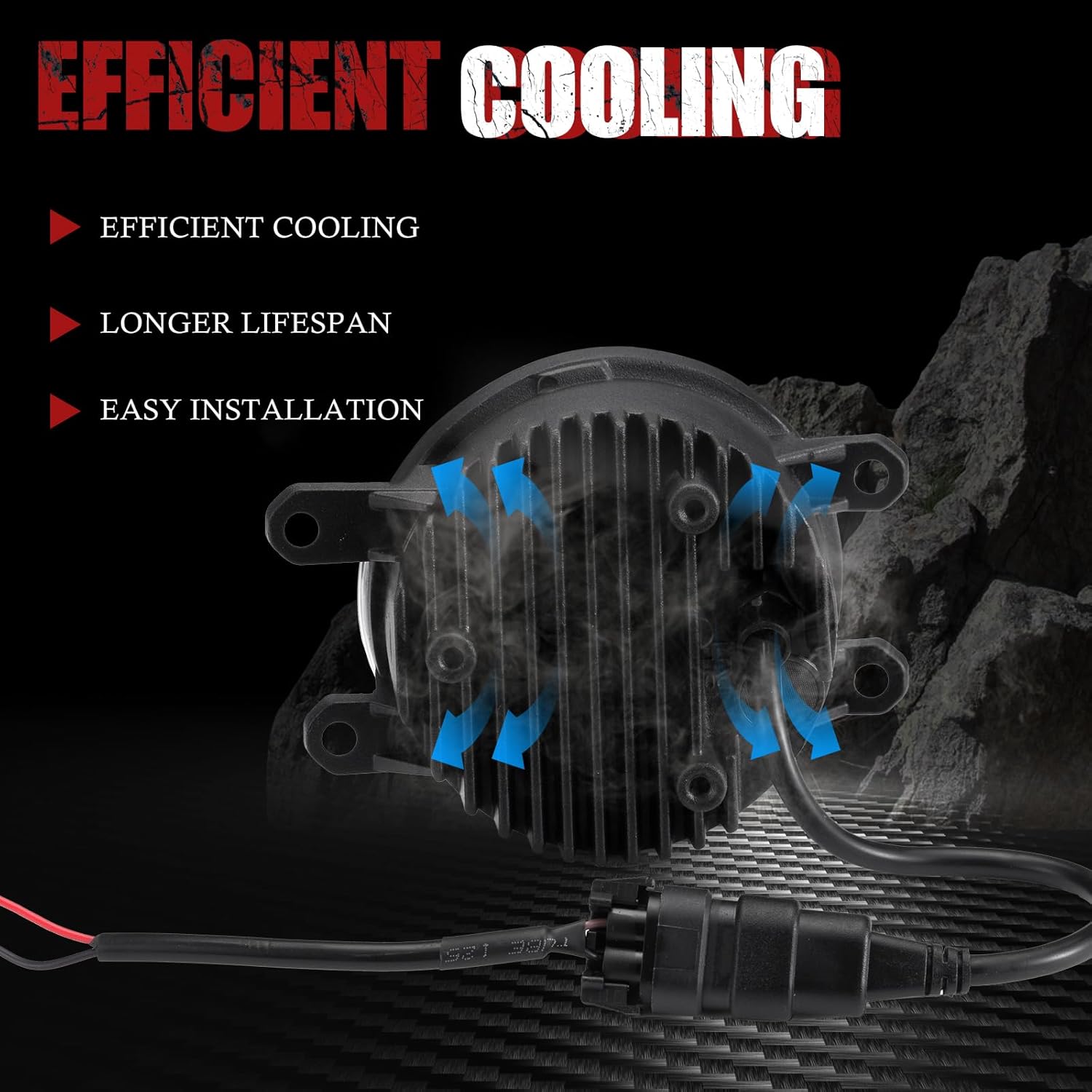 BUNKER INDUST LED Fog Lights Compatible with 2011 2012 2013 Corolla, Bumper Driving Fog Lamp Kit Replacement Foglight (1 Pair)