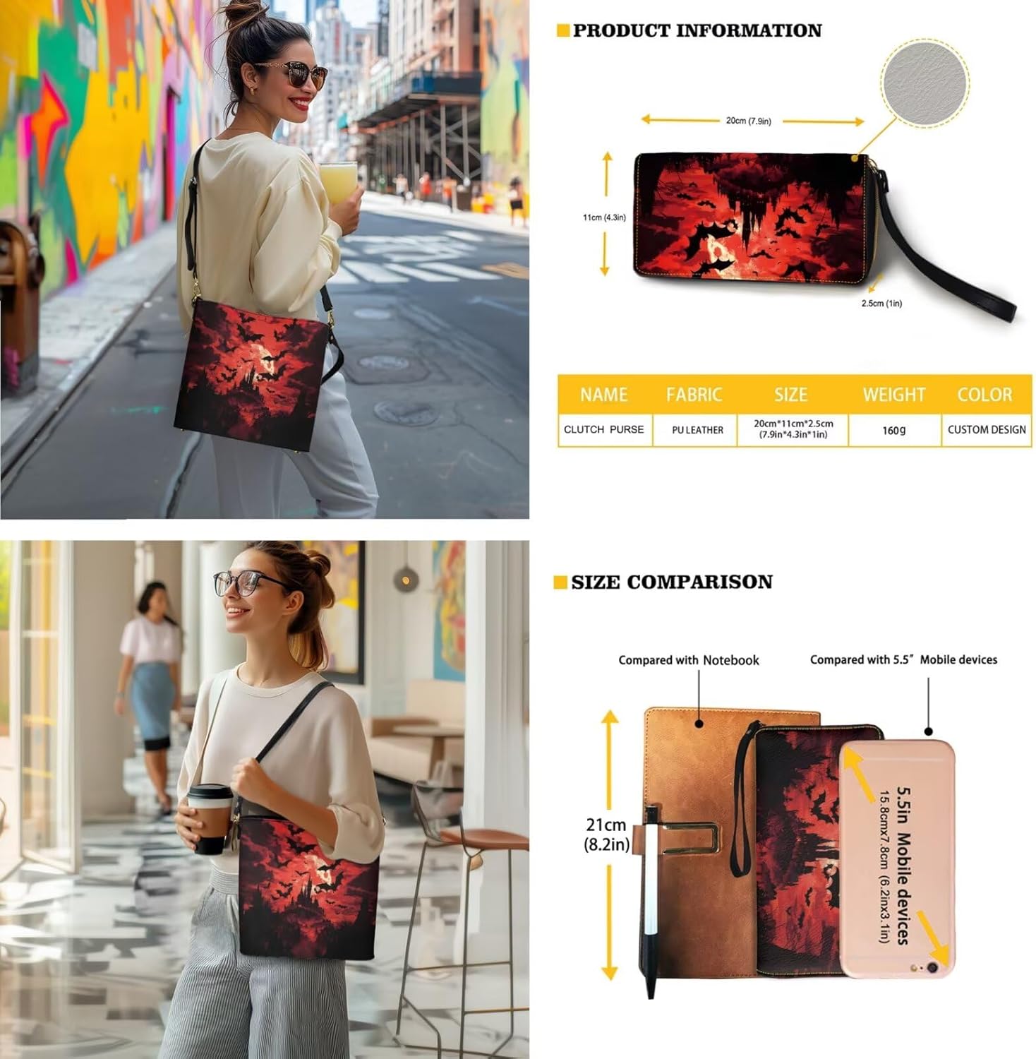 Bucket Bag Tote Purse Set for Women Trendy Leather Crossbody Handbag with Wrist Wallet for Working Shopping