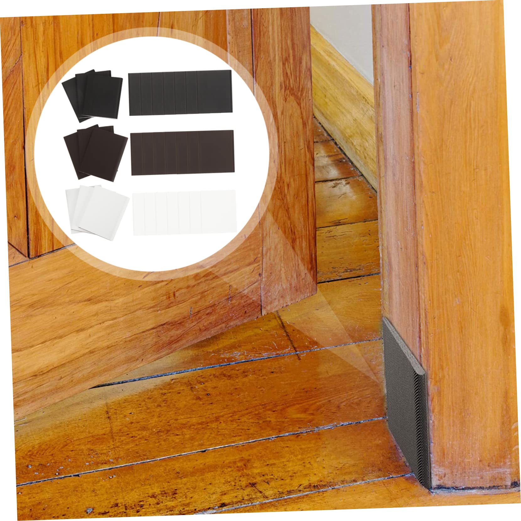 NUOBESTY 5 Set Guarnizione Per Porte E Finestre Box Auto Doppio Perdere Guarnizione Porta Esterna Striscia Telaio Sigilla Dell'angolo Della Porta Esterna Guarnizioni Per Porte Pu 30 Pezzi*5