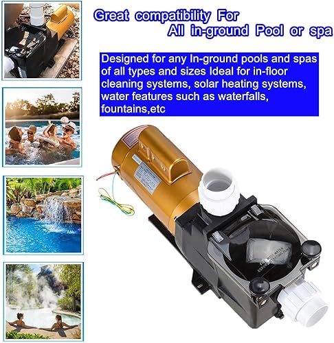 Miniatura 5 de Bomba de piscina para Hayward W3SP2615X20 SP2615X20 2 HP 115230V Bomba de piscina de una sola velocidad para piscina y spa en el suelo