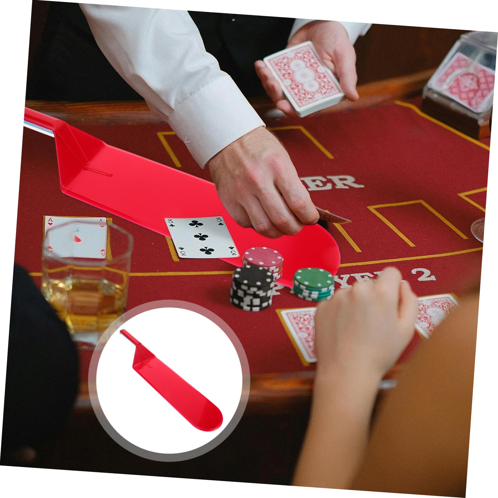 Abaodam 2st Spielkartenschaufel Desktop-kartenhändler Pokerkartenschaufel Aus Kunststoff Desktop-kartenschaufel Pokerkarten-versorgung Multifunktions-kartenschaufel Plastik Rosy