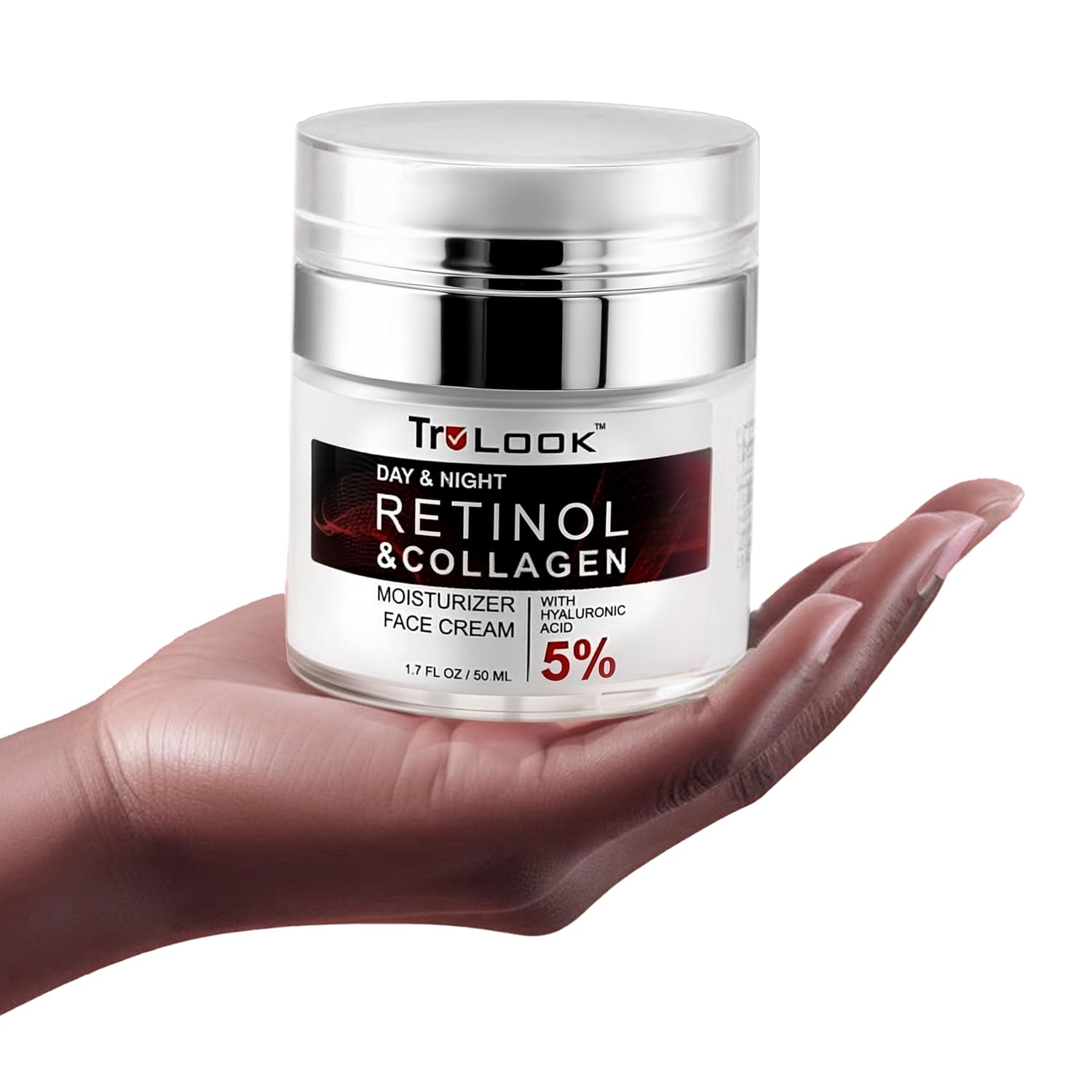 Retinol and Collagen Moisturizer Face Cream with Hyaluronic acid, Day and Night 1.7 Fl Oz - Image 3