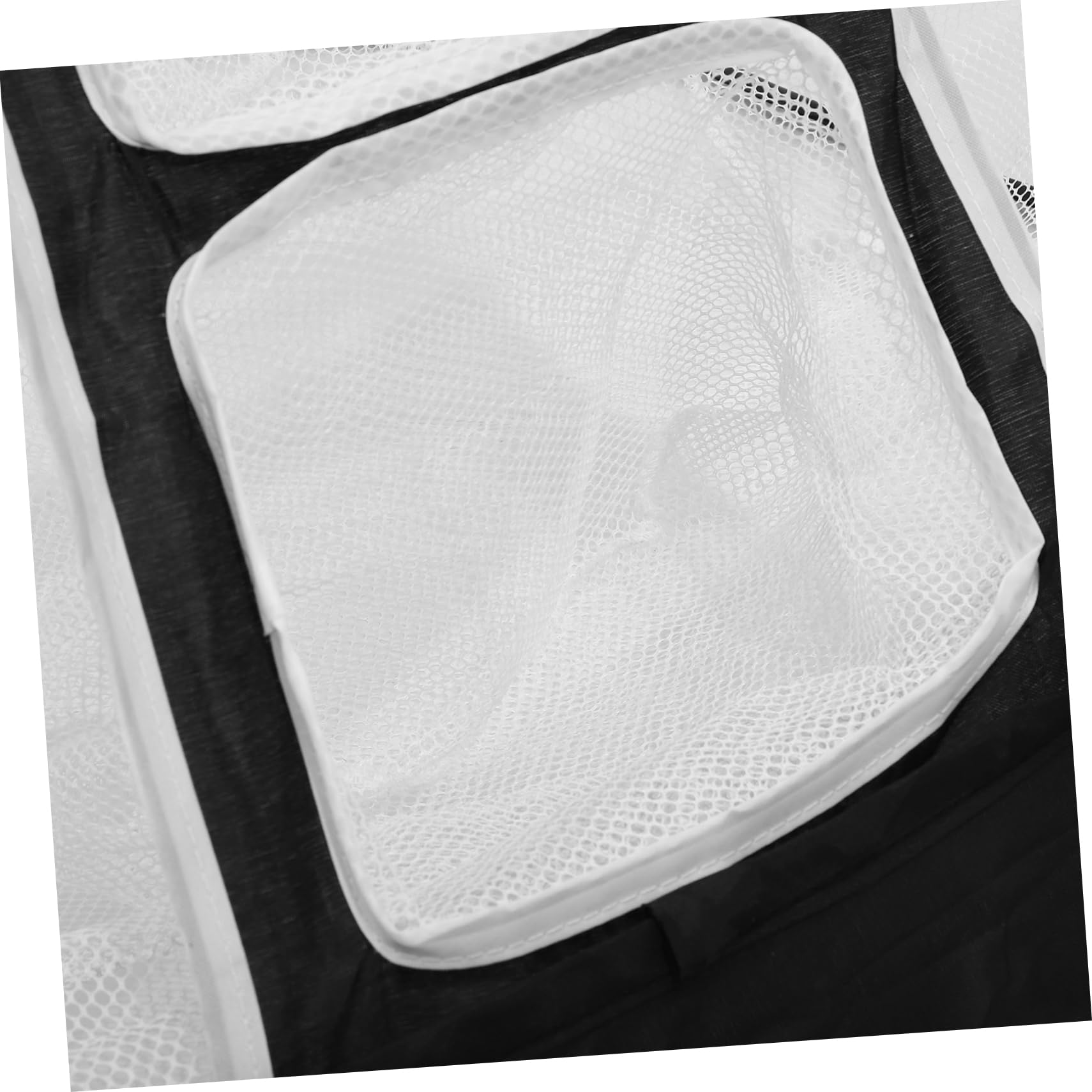 Golf Chipping Netz Satz Faltbar Quadratisch mit Sammelnetz Schwarz