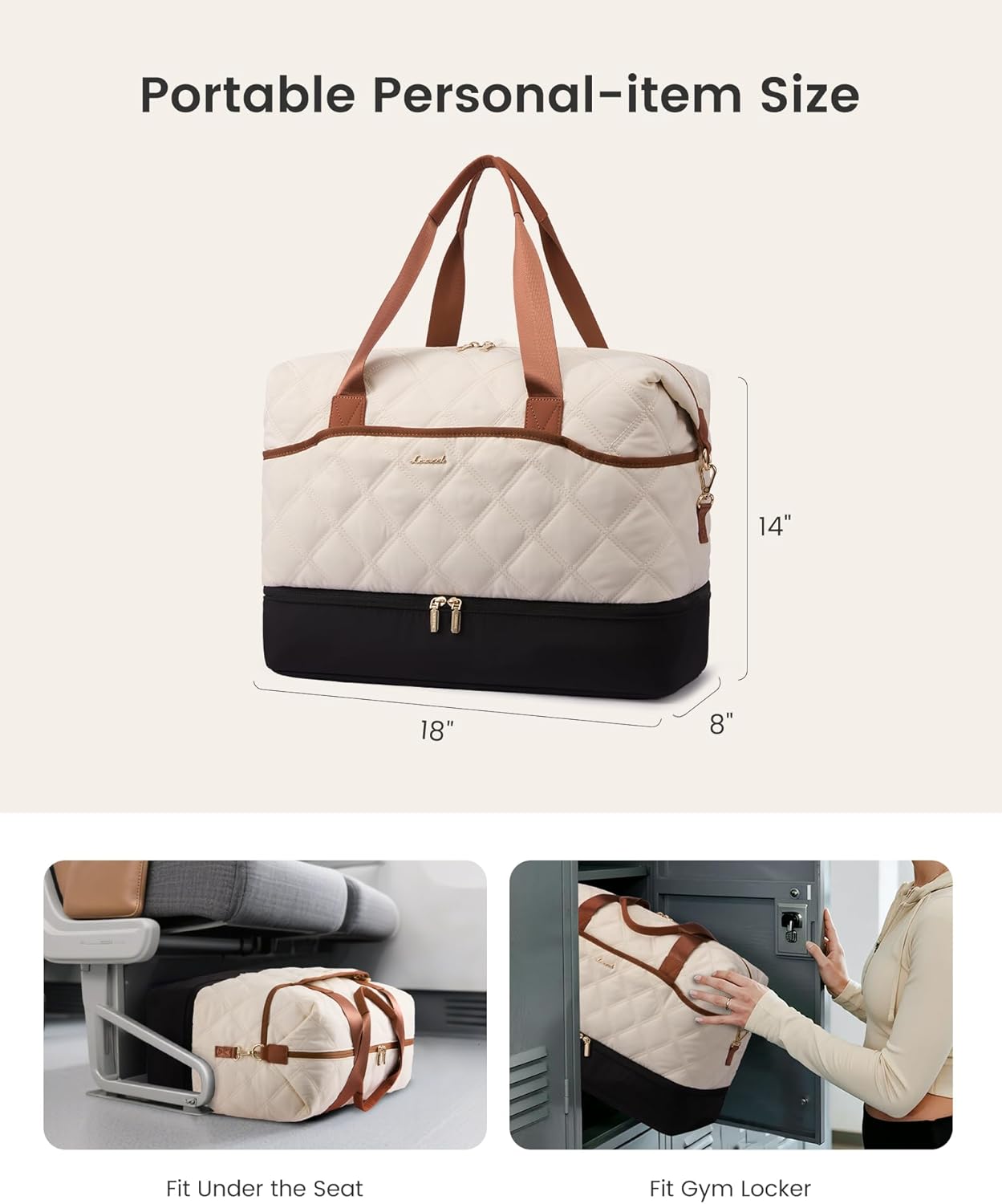 LOVEVOOK Weekender Bags for Women with Shoe Compartment, Lightweight Travel Duffle Bag with Wet Pocket, Hospital Overnight Bags for Women Labor Delivery, Personal Item Carry On Bag for Gym, Sport - Image 2