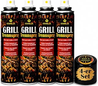 VANEJA Trennspray Grill 4 x 200 ml – Fetttrennspray & Backtrennspray