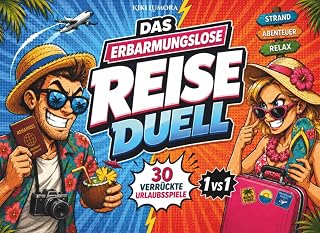 Das erbarmungslose Reise-Duell: 30 packende Duelle für Erwachsene | Das 1 vs 1 Reisespiel gegen Langeweile im Urlaub mit abwechslungsreiche Challenges und Rätsel I Geschenk für Freunde & Paare